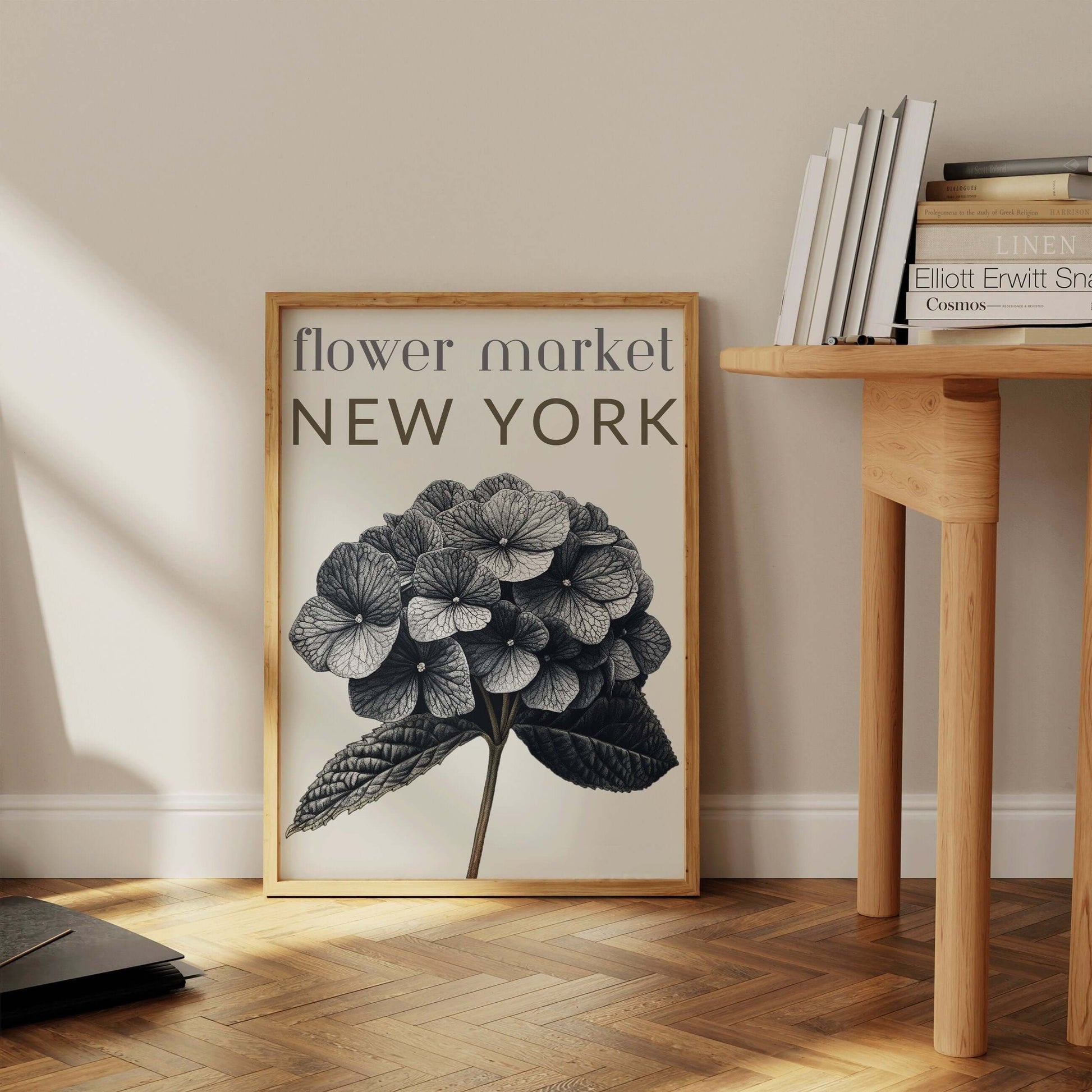 Flower Market - New York | Modern Botanical Art Exhibition Print (available framed or unframed) - 9ArtPrints