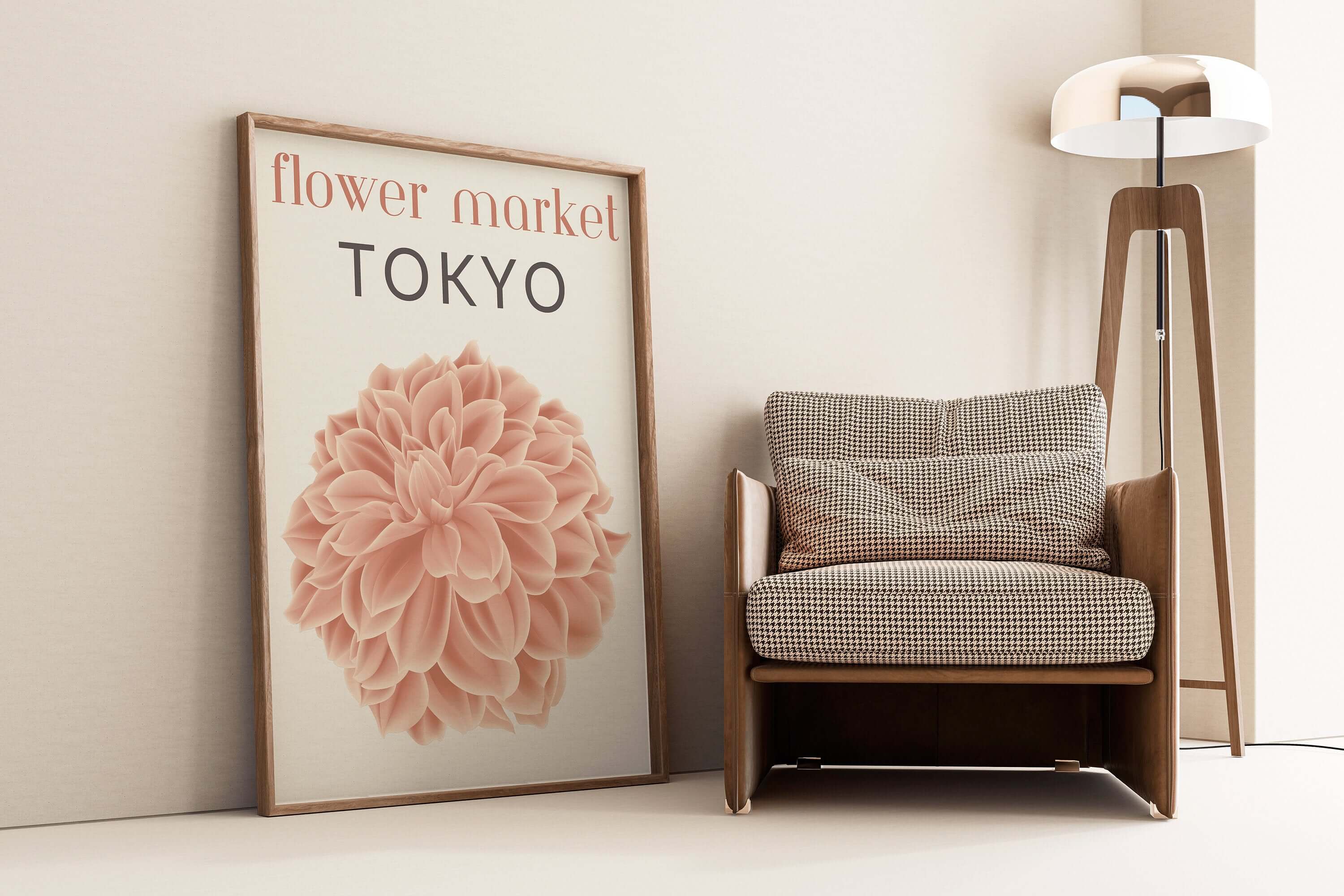 Flower Market - Tokyo | Modern Botanical Art Exhibition Print (available framed or unframed) - 9ArtPrints