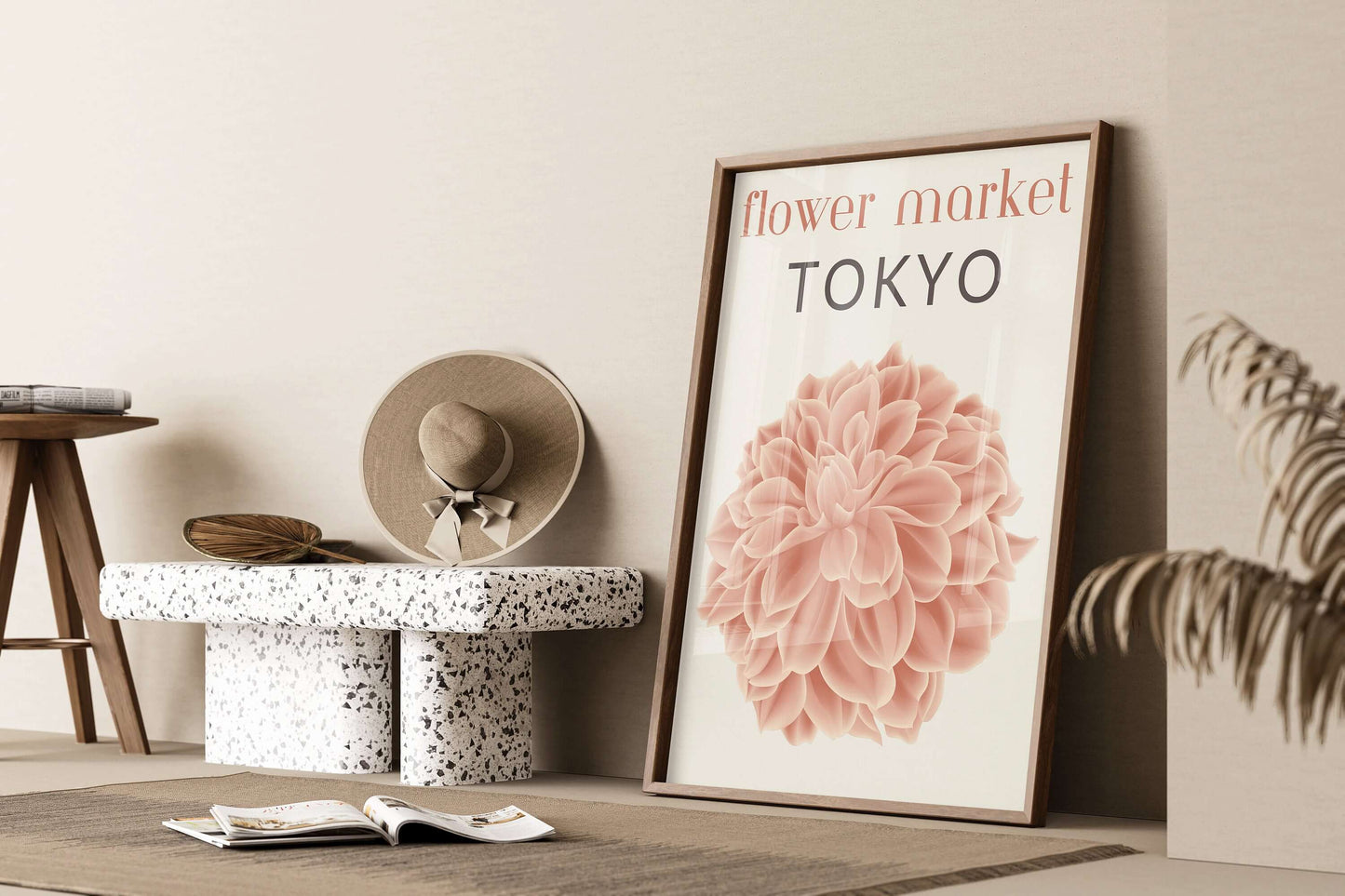 Flower Market - Tokyo | Modern Botanical Art Exhibition Print (available framed or unframed) - 9ArtPrints