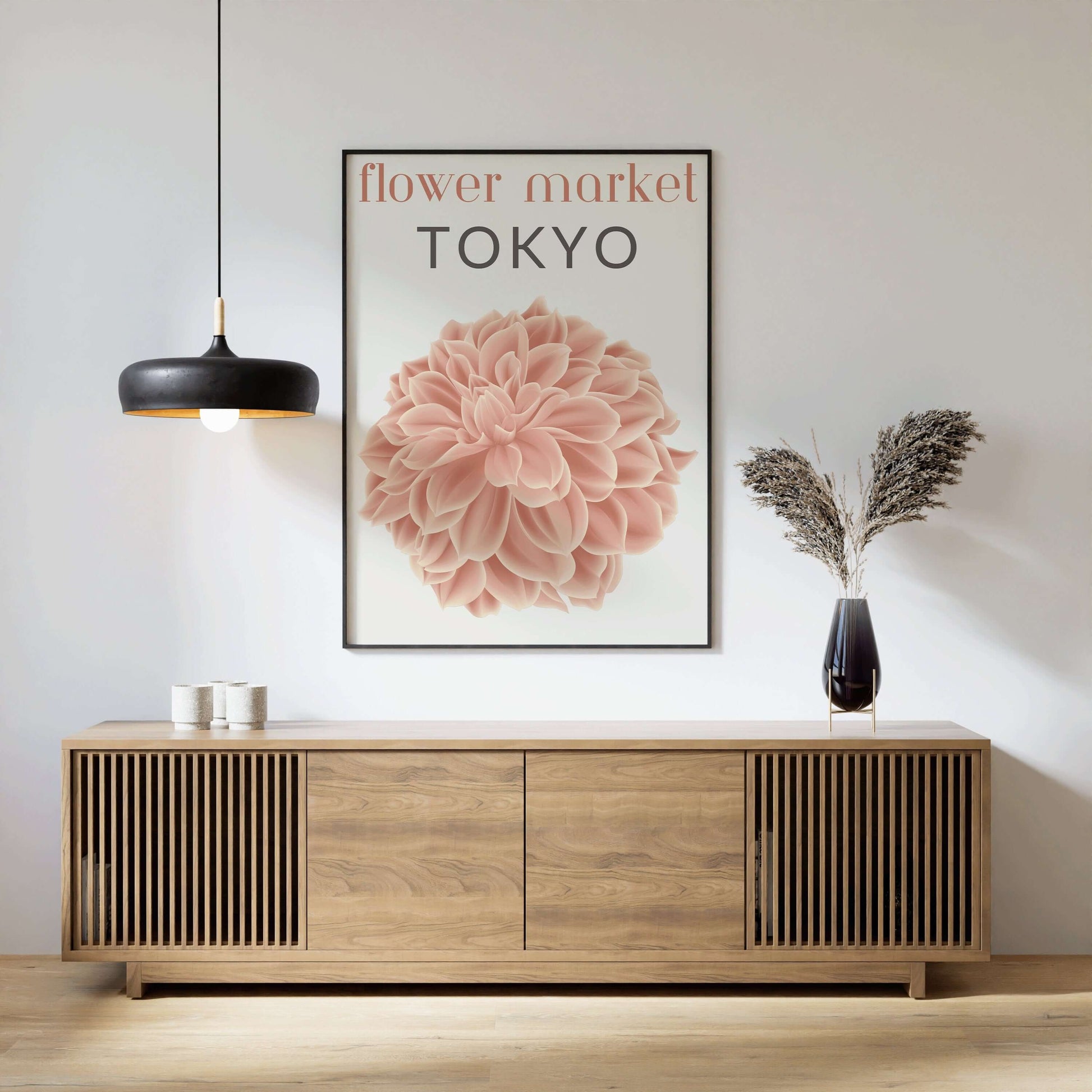 Flower Market - Tokyo | Modern Botanical Art Exhibition Print (available framed or unframed) - 9ArtPrints