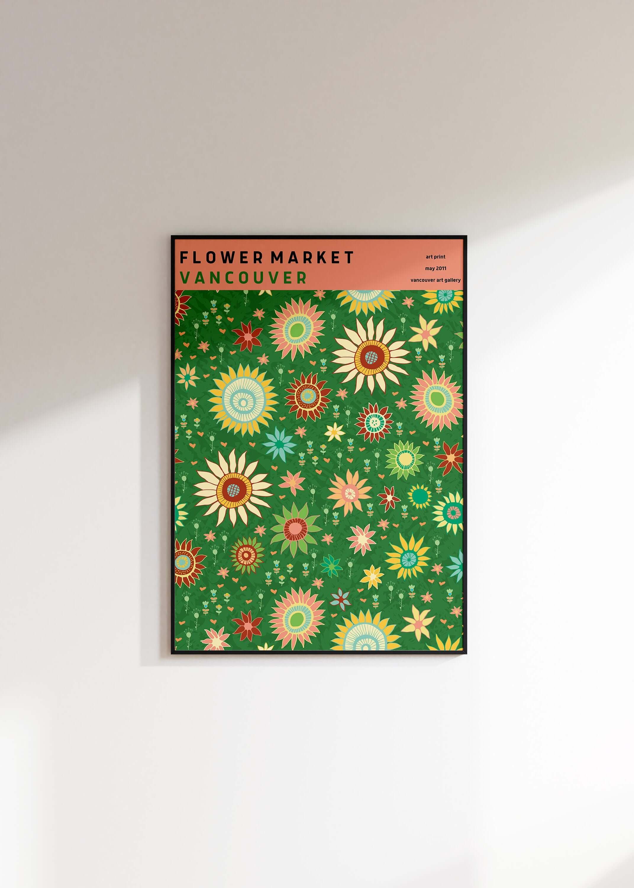 Flower Market - Vancouver | Modern Botanical Art Exhibition Print (available framed or unframed) - 9ArtPrints