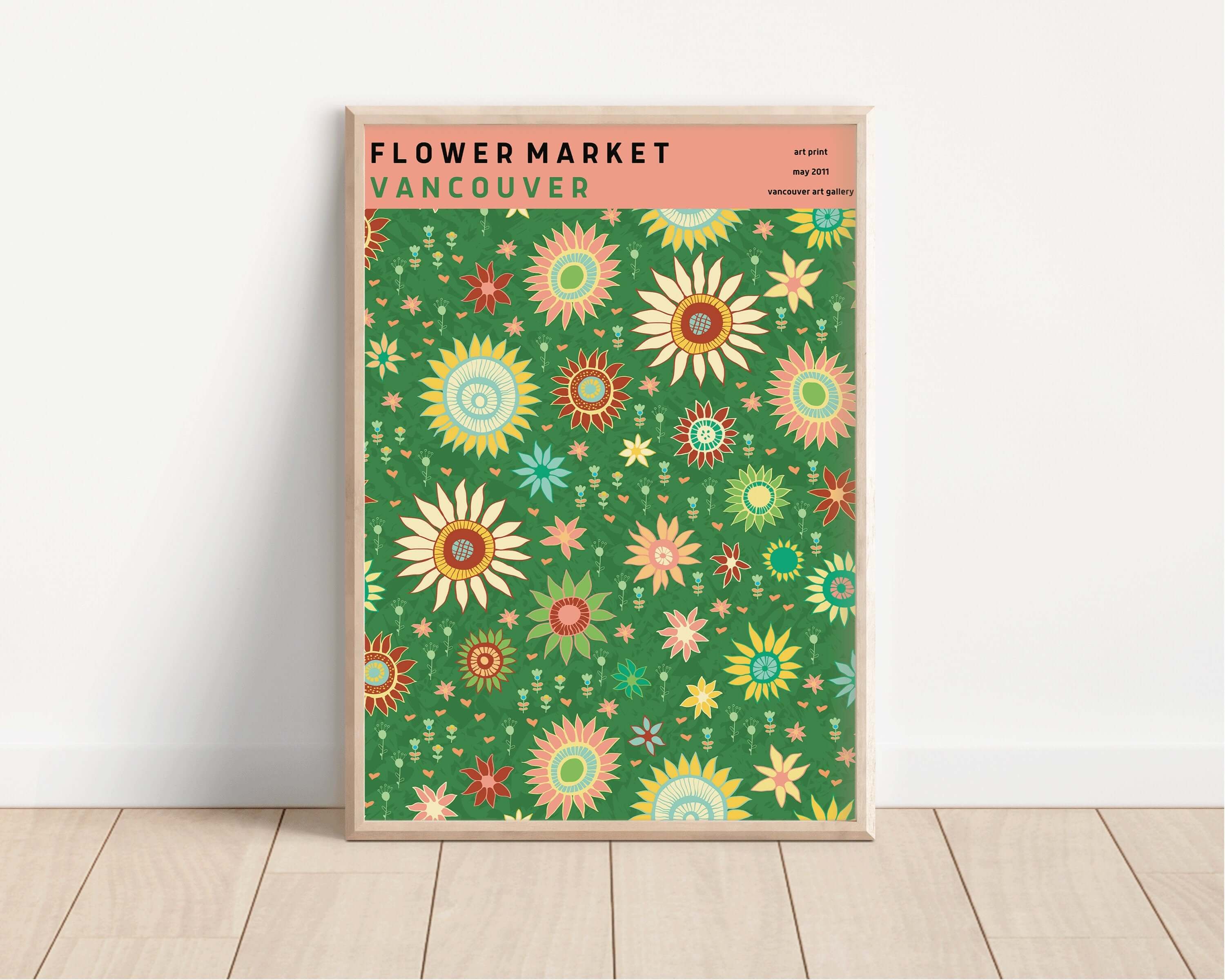 Flower Market - Vancouver | Modern Botanical Art Exhibition Print (available framed or unframed) - 9ArtPrints