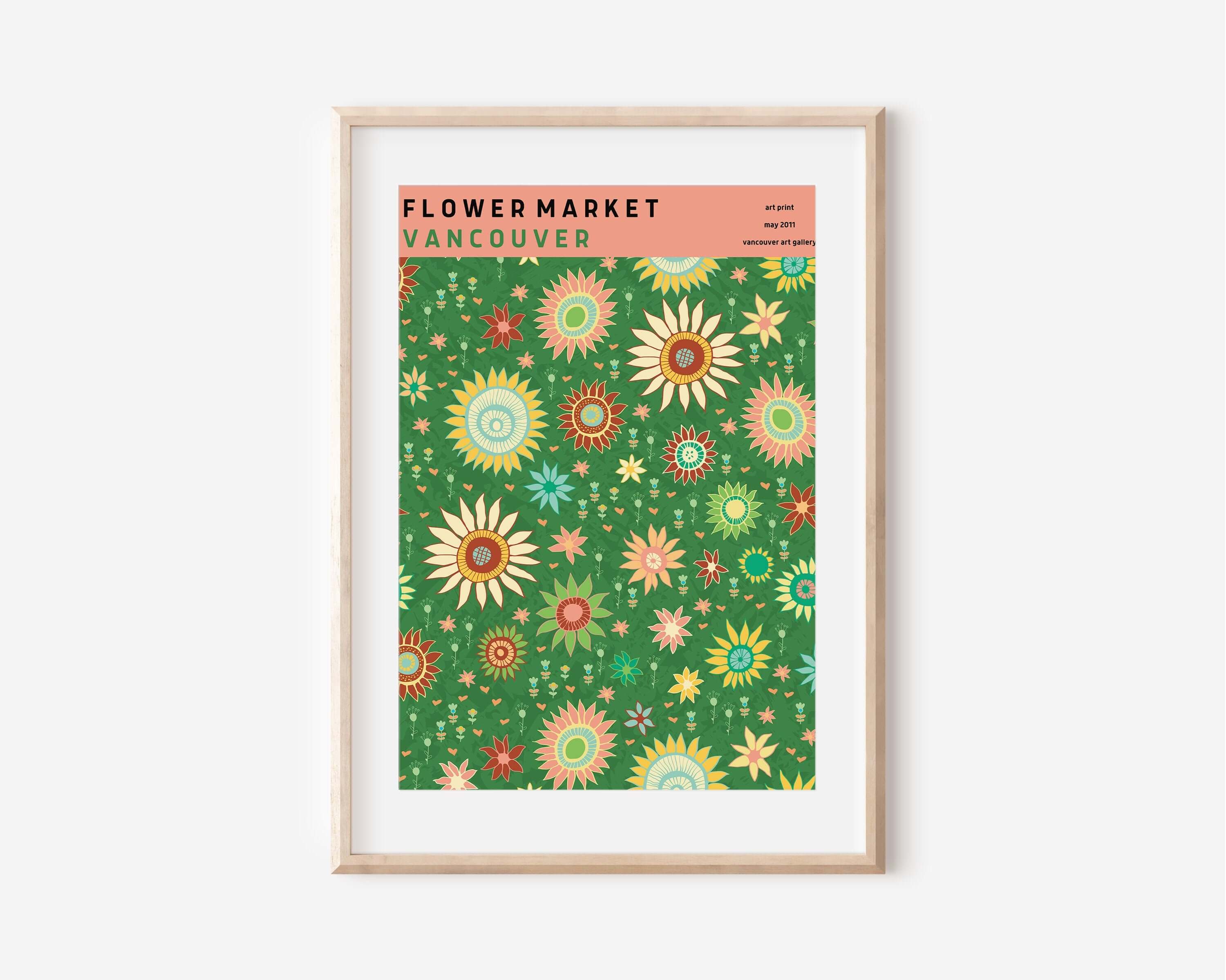 Flower Market - Vancouver | Modern Botanical Art Exhibition Print (available framed or unframed) - 9ArtPrints