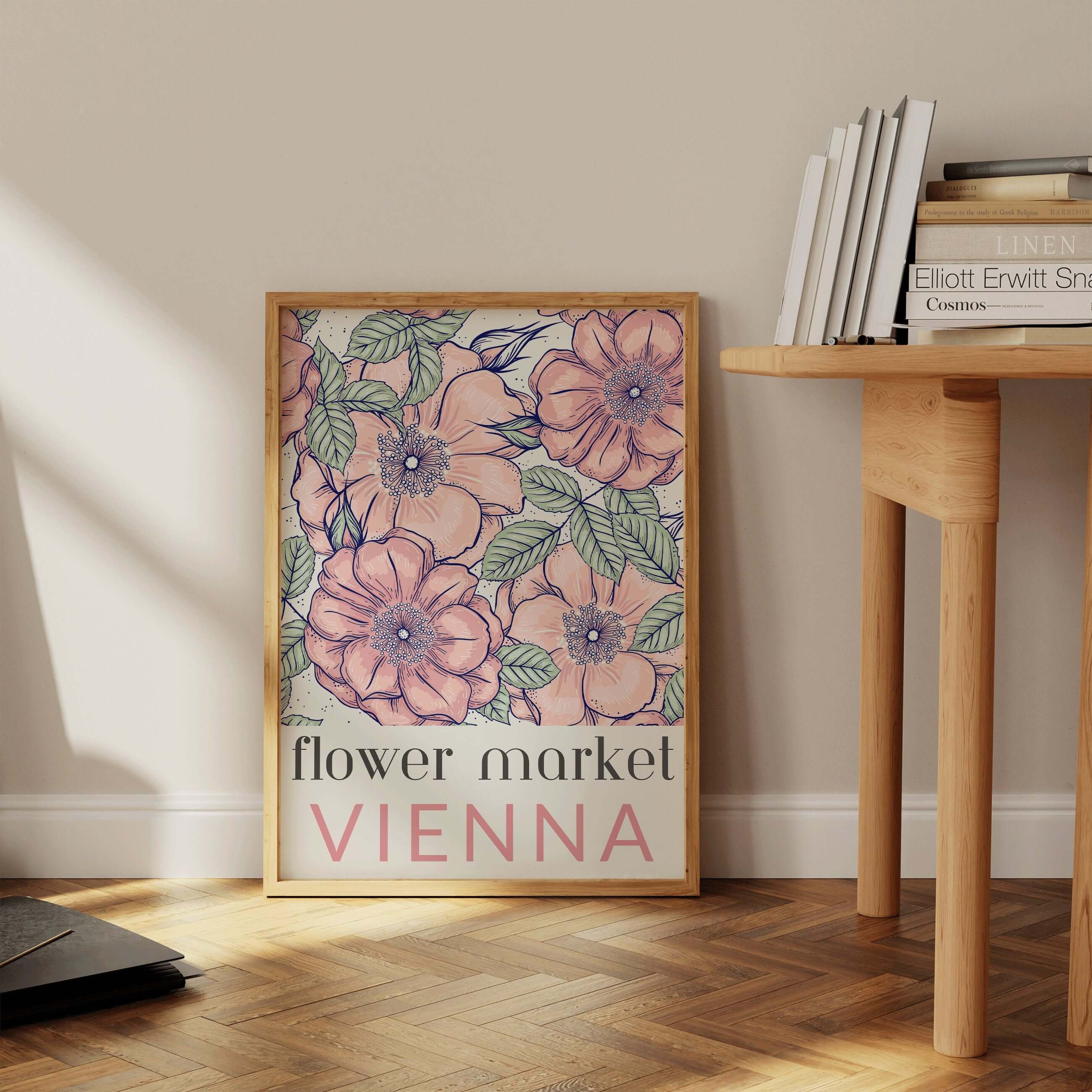 Flower Market - Vienna | Modern Botanical Art Exhibition Print (available framed or unframed) - 9ArtPrints