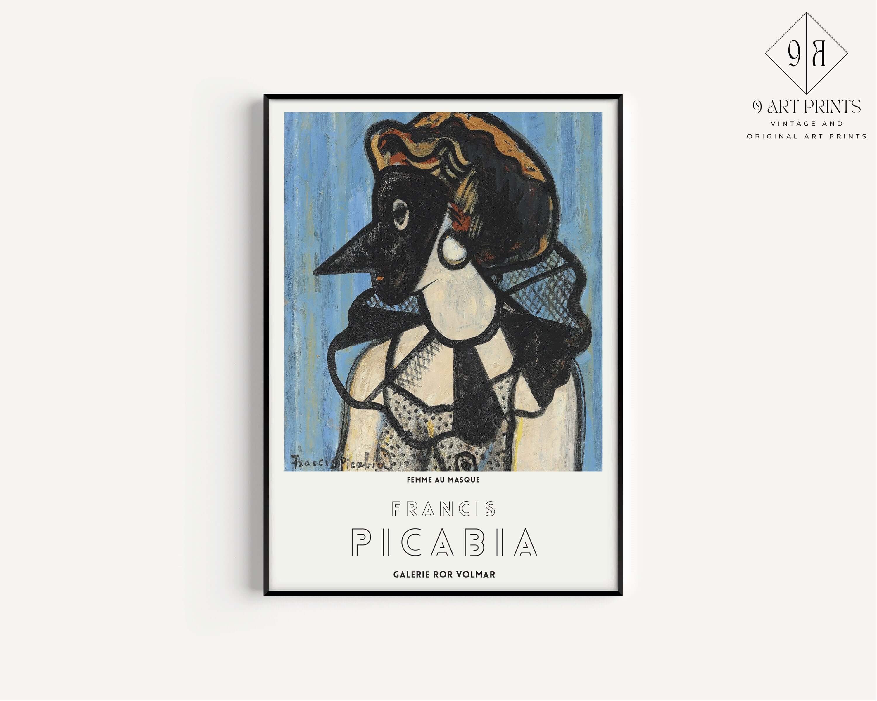 Francis Picabia - Femme au Masque | Modern Art (available framed or unframed) - 9ArtPrints