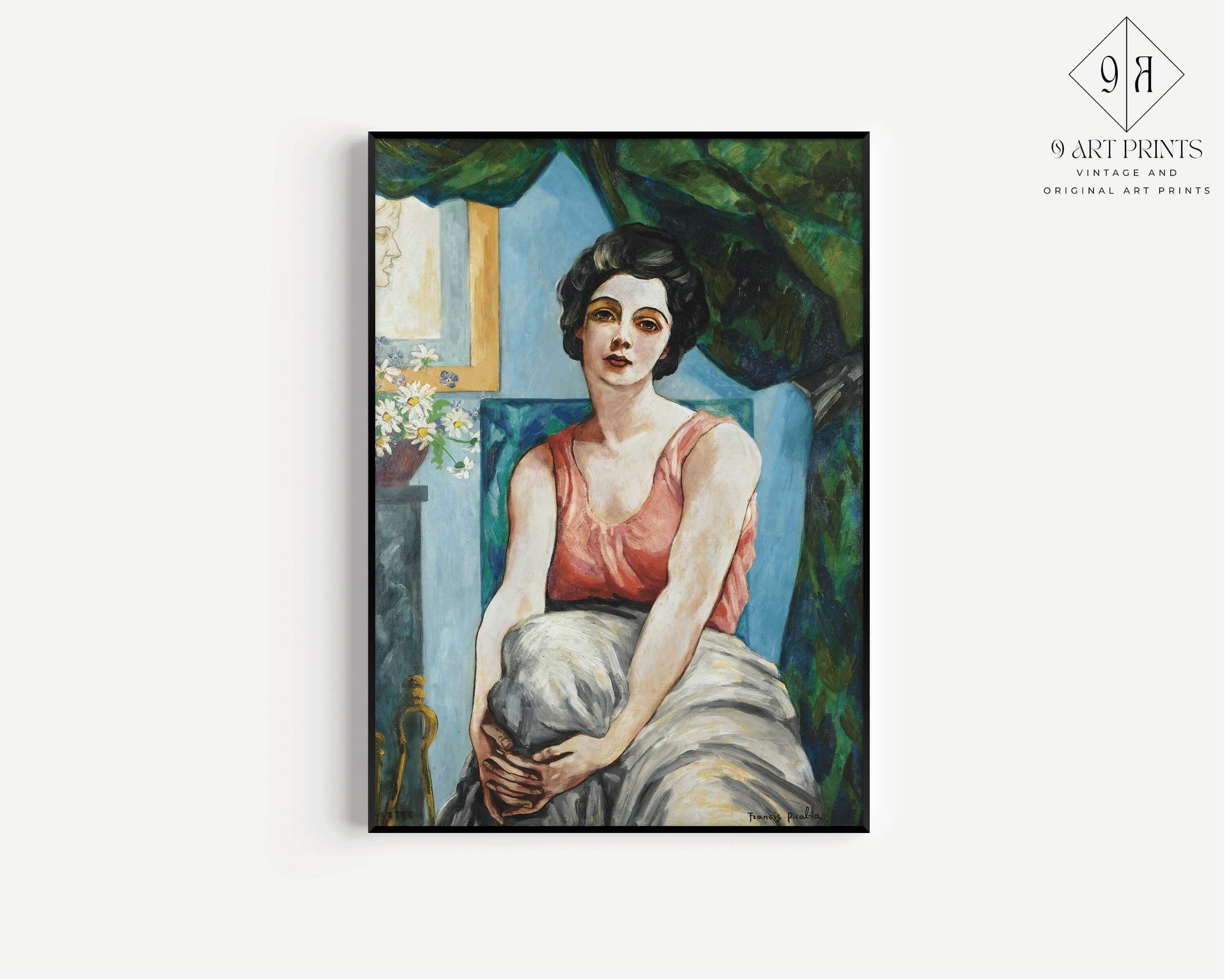 Francis Picabia - Portrait of Yvette | Famous Art (available framed or unframed) - 9ArtPrints