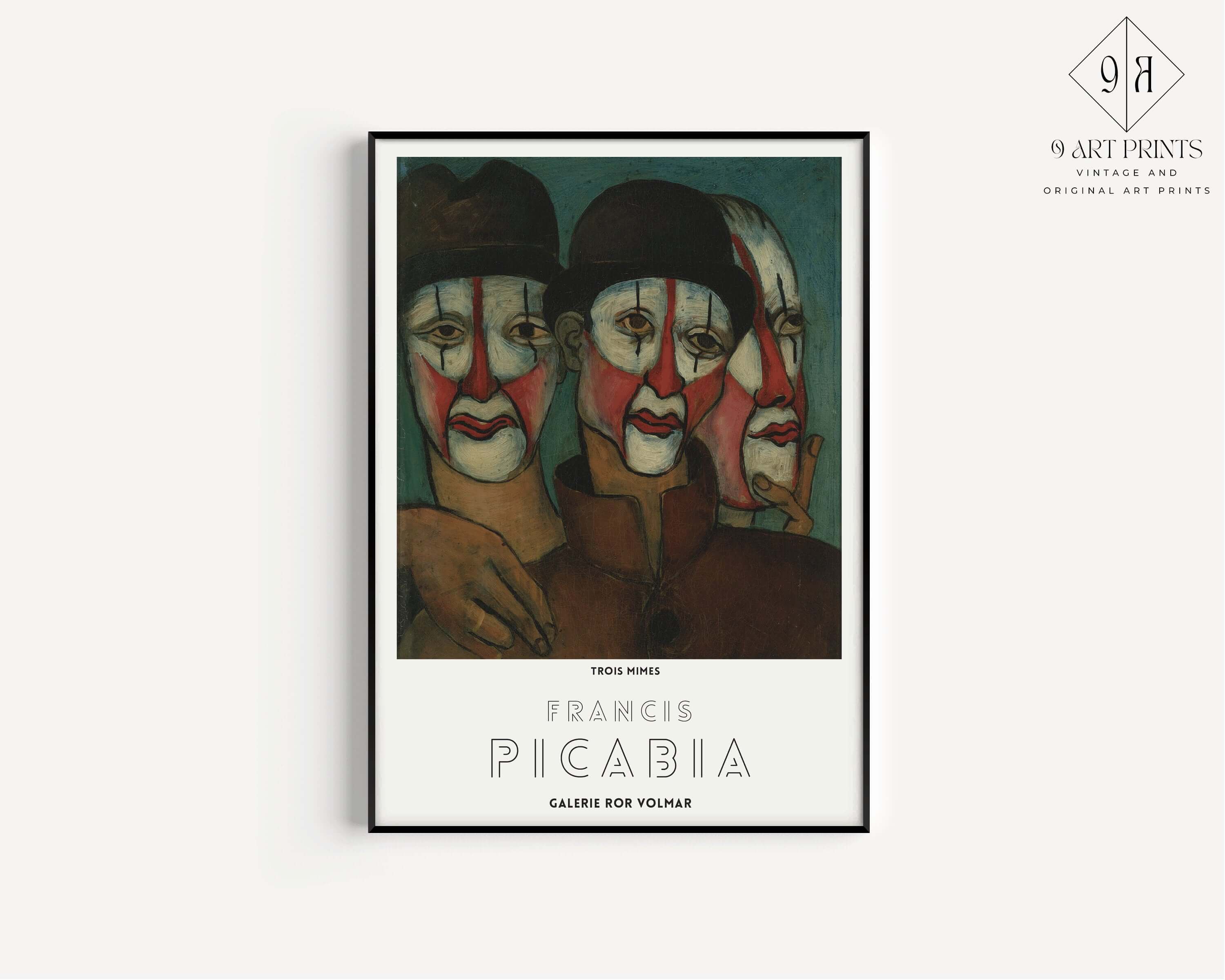 Francis Picabia - Trois Mimes | Modern Art (available framed or unframed) - 9ArtPrints