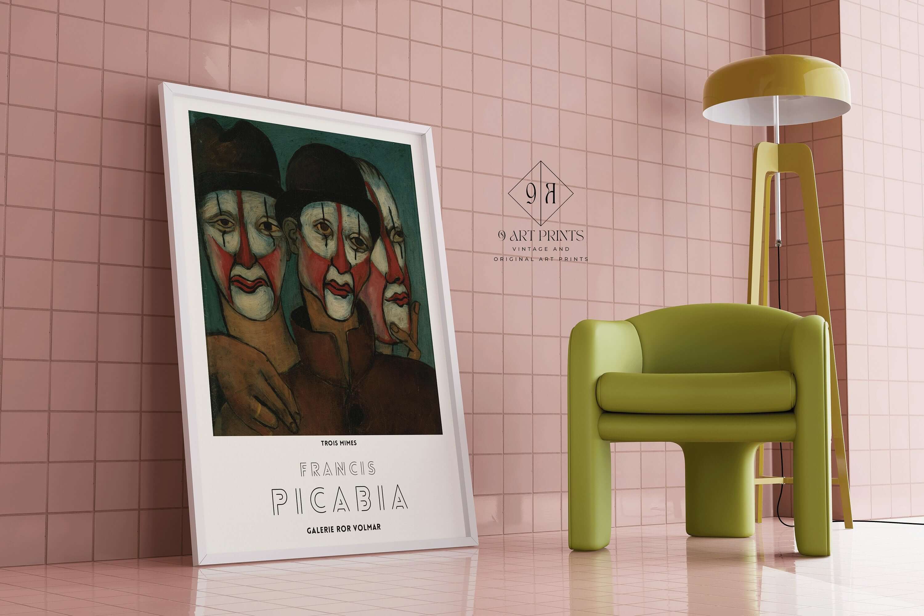 Francis Picabia - Trois Mimes | Modern Art (available framed or unframed) - 9ArtPrints