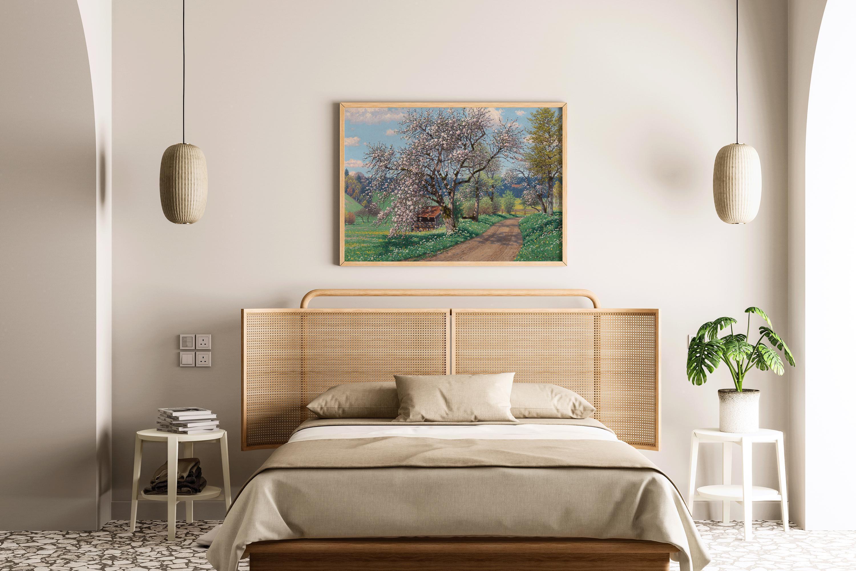 Fritz M√ºller - Landeck Spring Day Print: German Countryside Art - 9ArtPrints