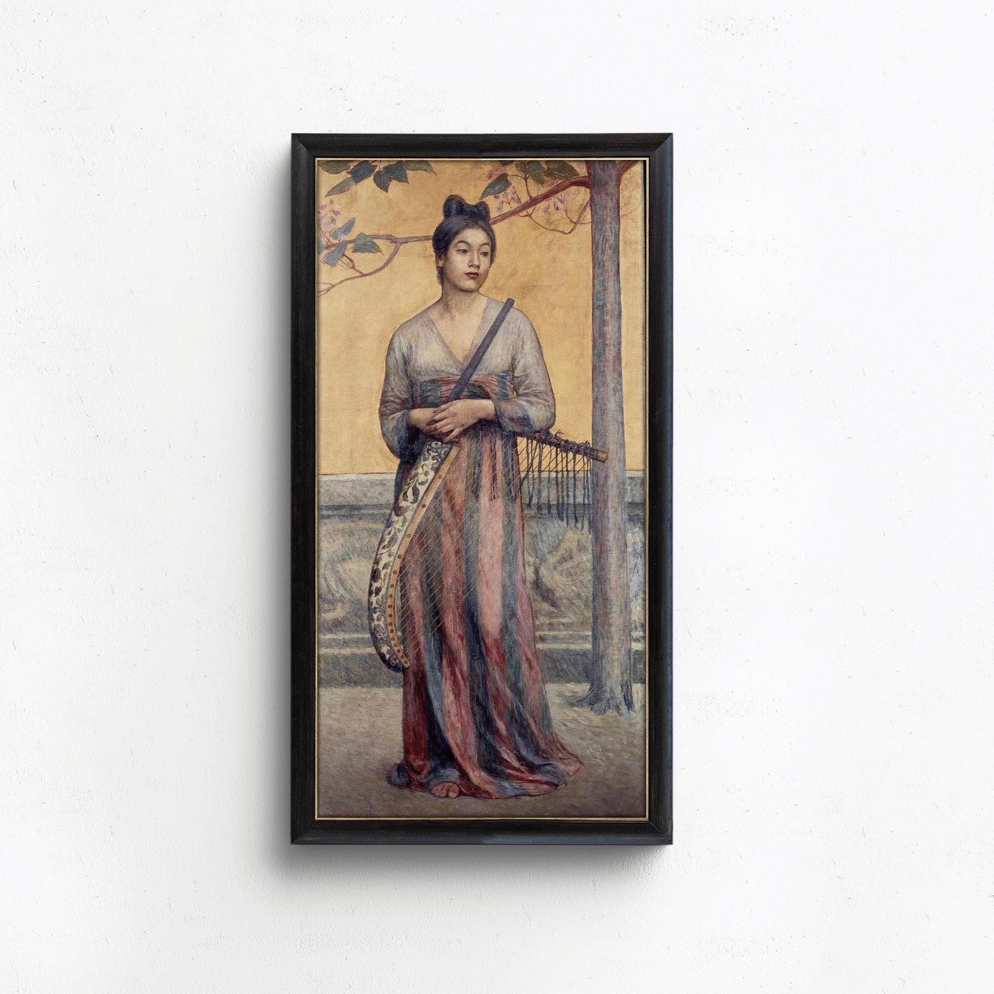 Fujishima Takeji Japanese Art Print: Tempyo Era, Asian Vintage Vertical Artwork - 9ArtPrints