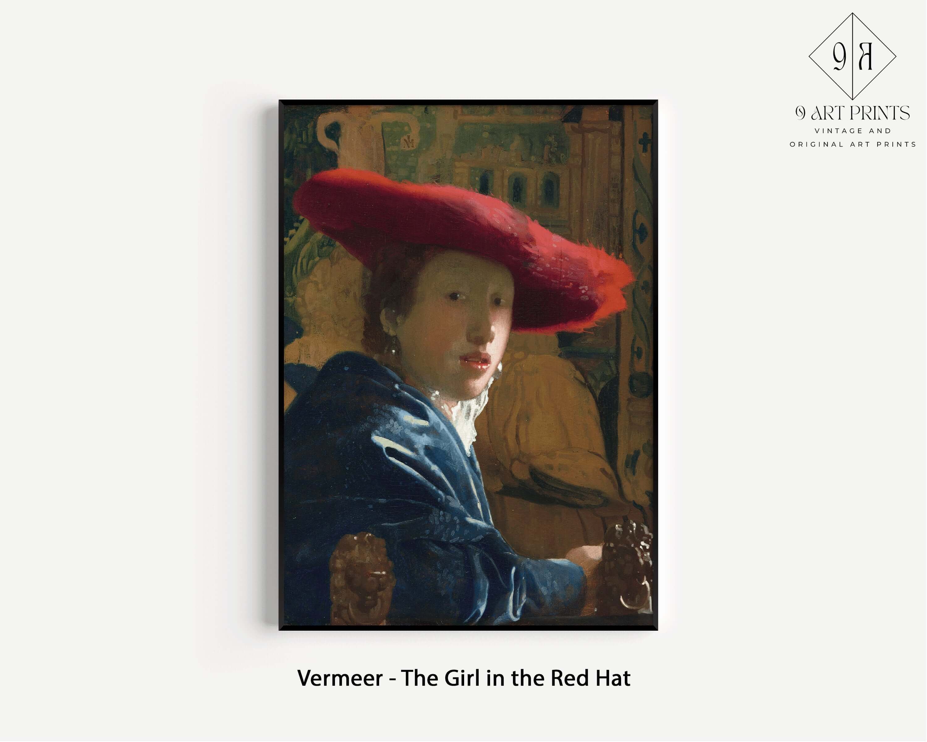 Gallery Wall Set of 9 Dark Academia Art Prints | Vermeer, Rembrandt, Van Huysum and Vernet (available framed or unframed) - 9ArtPrints