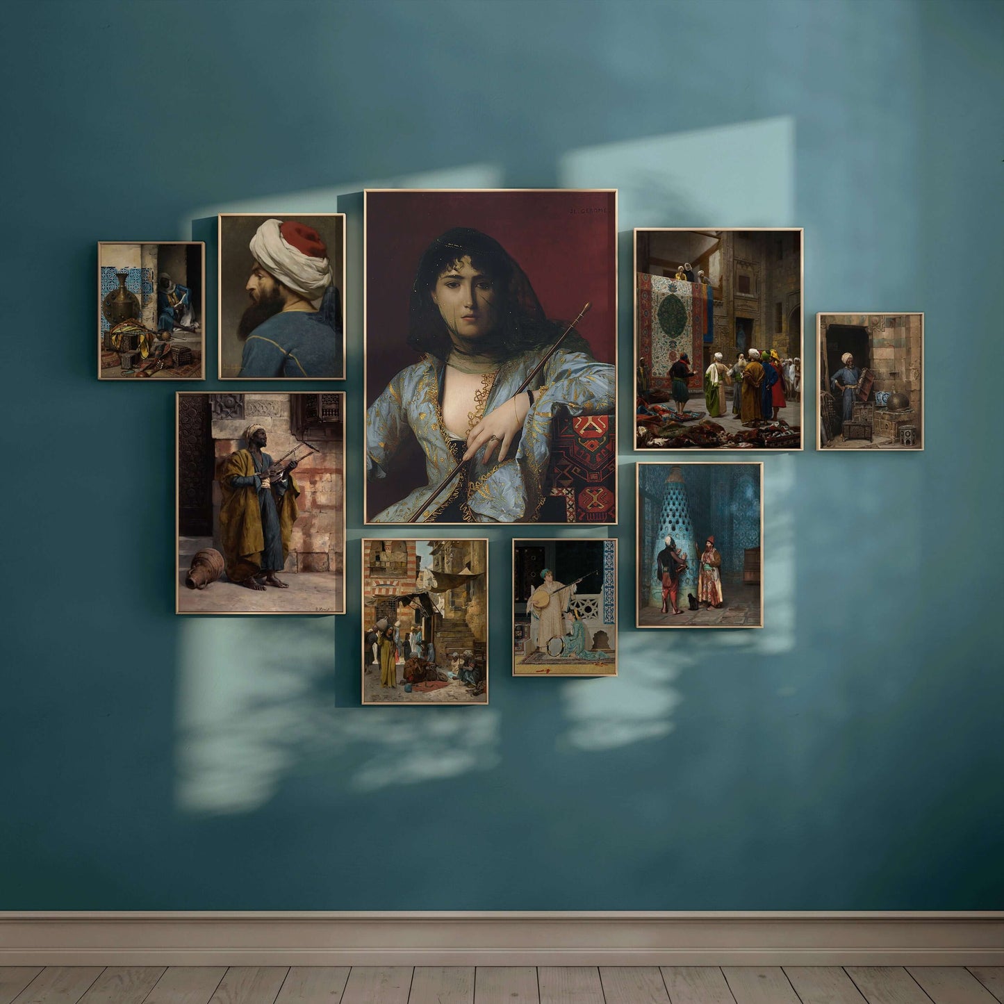 Gallery Wall Set of 9 Orientalist Art Prints | Jean - Leon Gerome, Rudolf Ernst and Jules Lefebvre (available framed or unframed) - 9ArtPrints