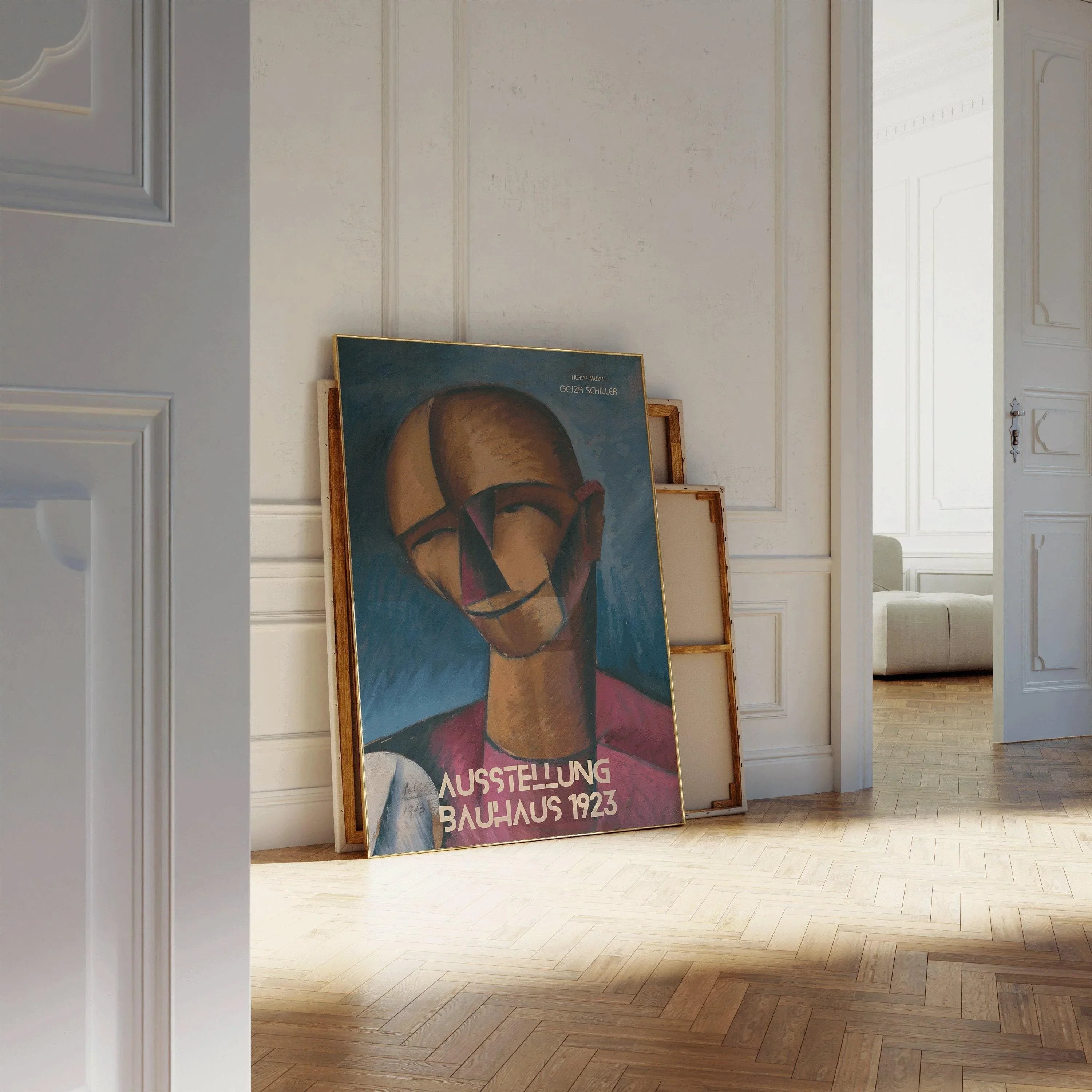 Gejza Schiller Bauhaus Exhibition Print: Hlava Mu≈æa Portrait - 9ArtPrints
