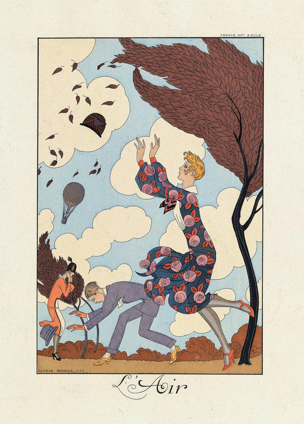 George Barbier — L'Air | Art Nouveau Fashion Illustration Print