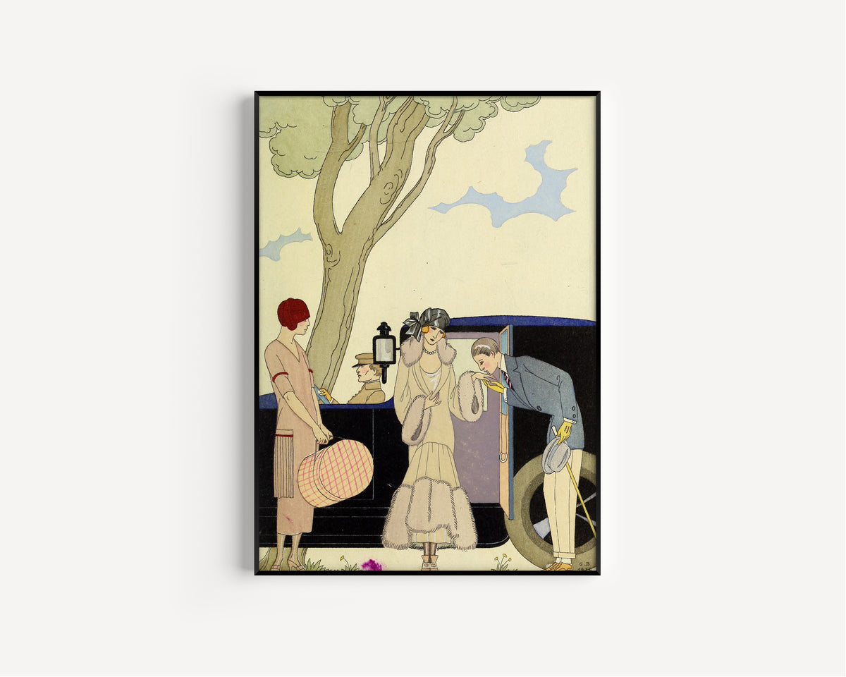 L'Envie [Envy] by George Barbier — in a slim black frame on a plain white wall