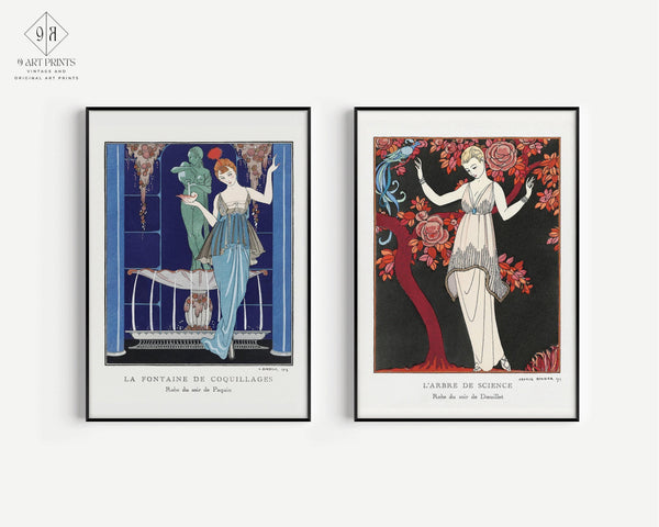 George Barbier — Statement Duo | Art Nouveau Fashion Illustration Prints