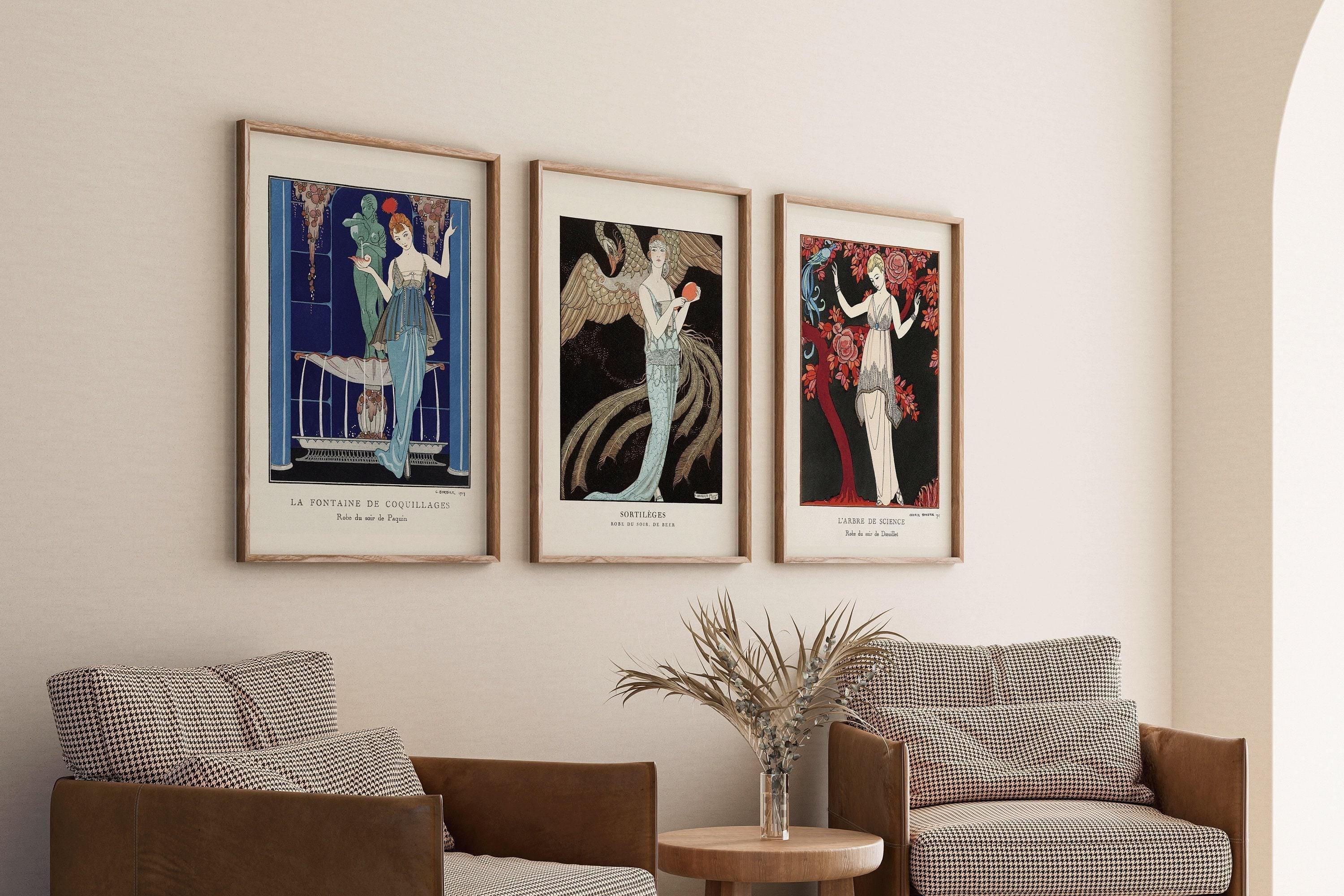 George Barbier STATEMENT TRIO | Famous Fashion Illustration Art Prints Nouveau available framed - 9ArtPrints