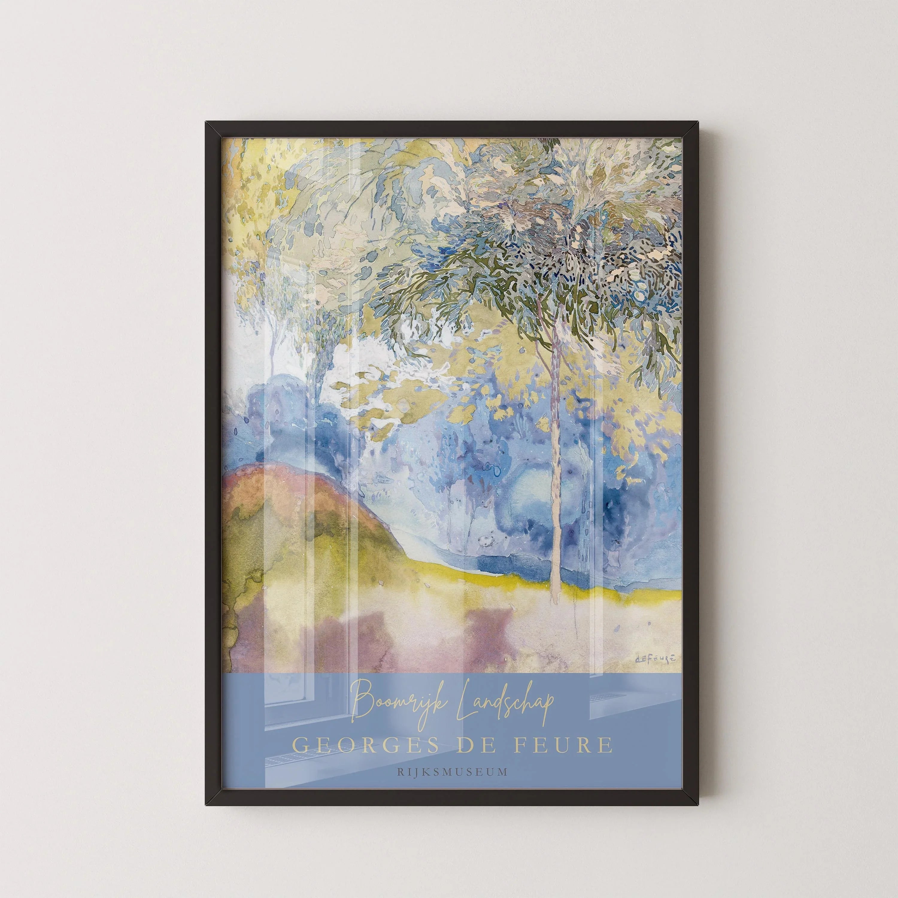 Georges de Feure - Boomrijk Landschap (Treerich Landscape) | Classic Impressionist Painting (available handframed or unframed) - 9ArtPrints