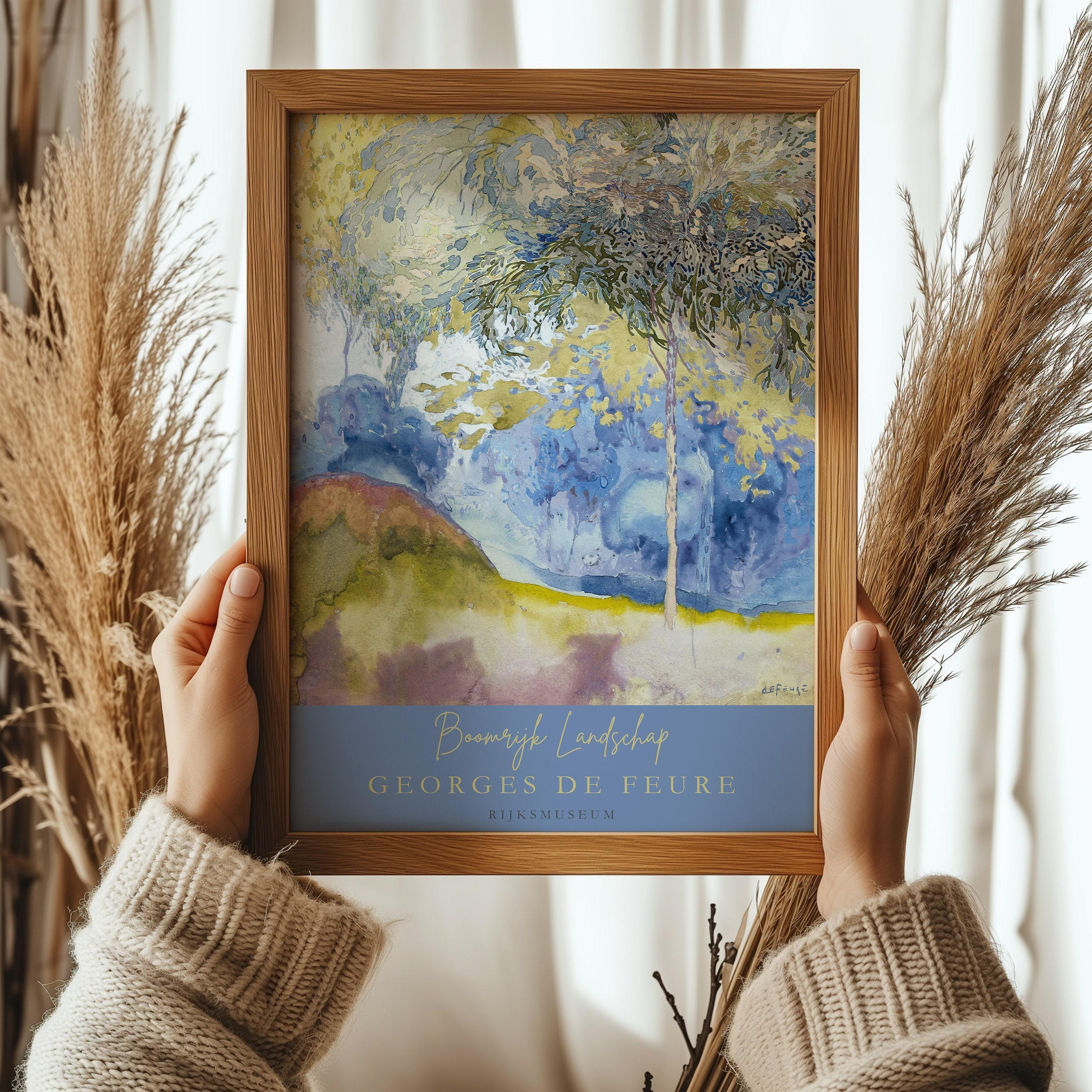Georges de Feure - Boomrijk Landschap (Treerich Landscape) | Classic Impressionist Painting (available handframed or unframed) - 9ArtPrints