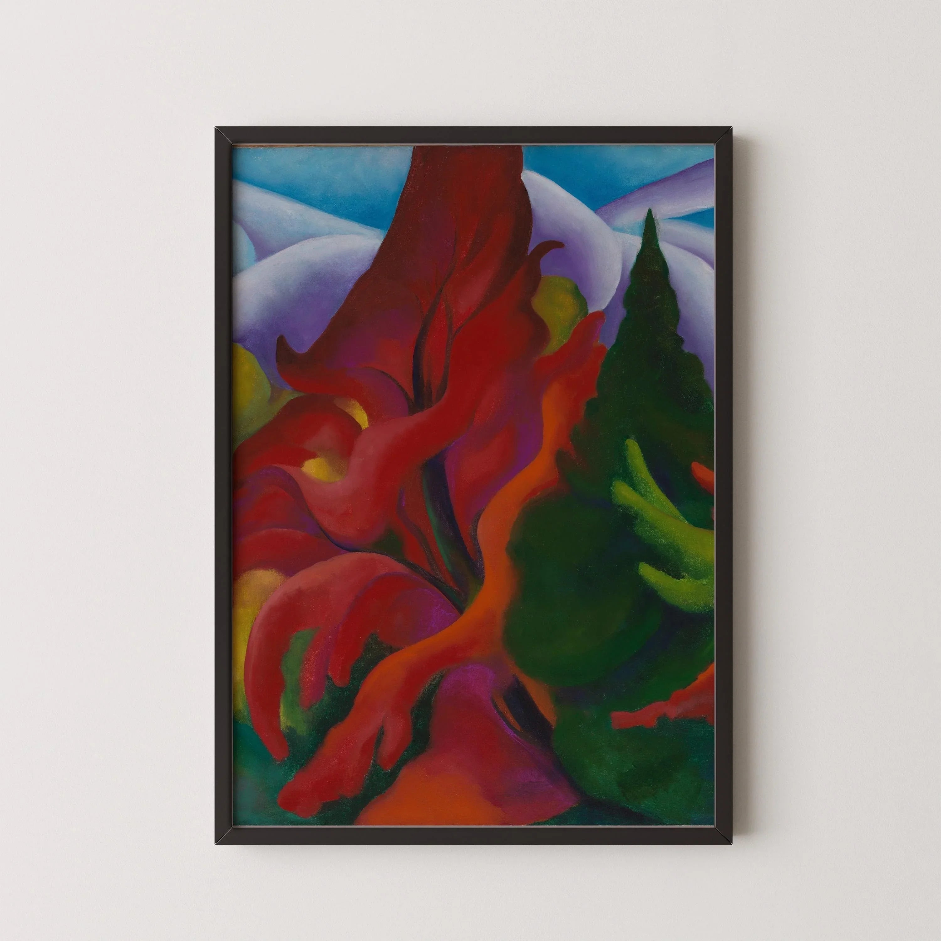 Georgia O'Keeffe: Trees in Autumn Giclee Print - Handframed Fine Art - 9ArtPrints