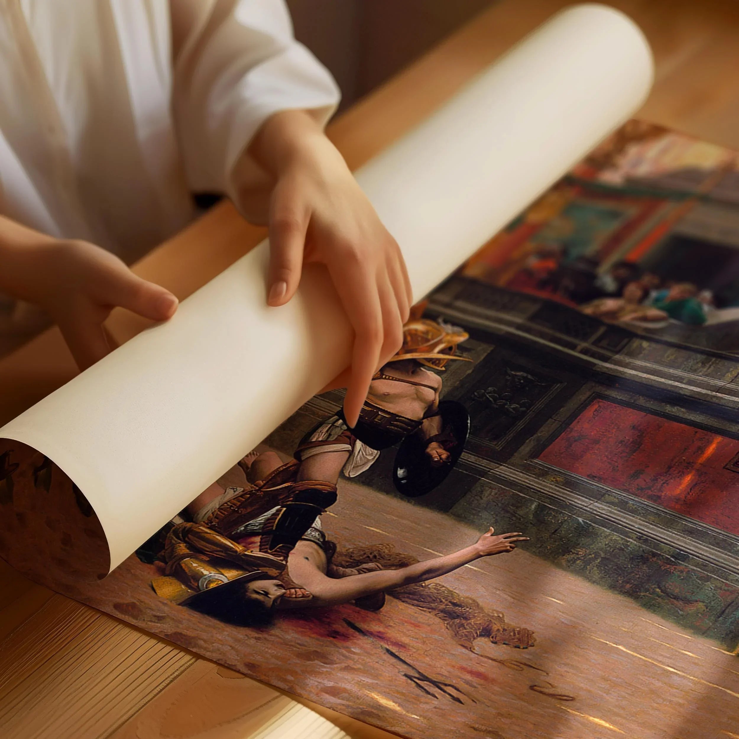 Gladiator Painting: Jean - L√©on G√©r√¥me, Epic Roman Battle Scene (Framed or Unframed) - 9ArtPrints