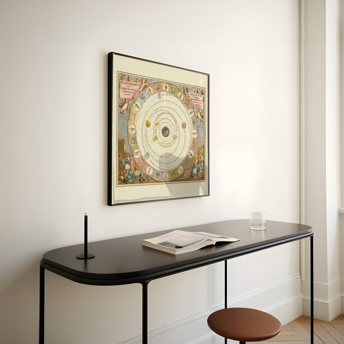Andreas Cellarius — The Planisphere of Aratus (Plate 8, Azure Colouring) | Celestial Map Print