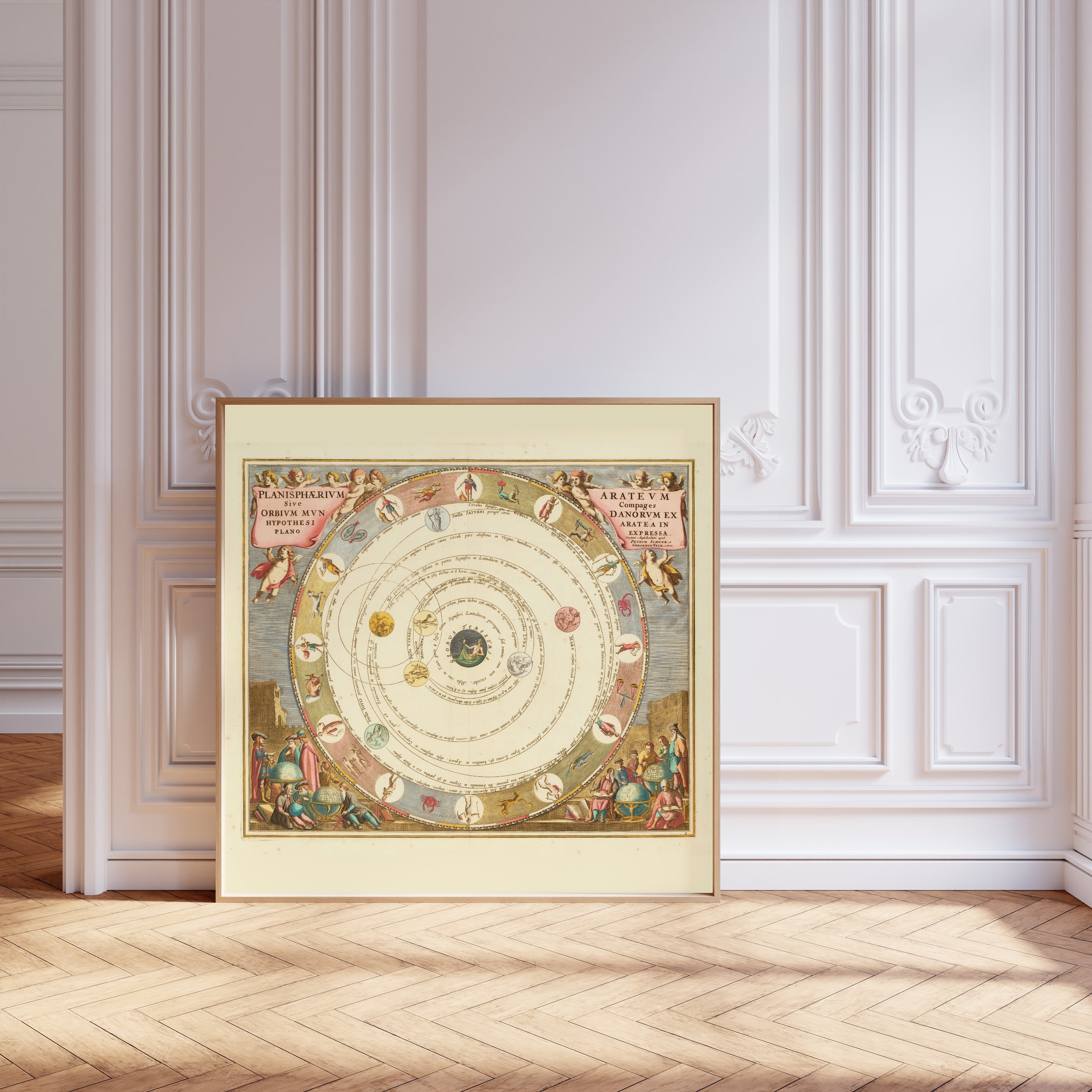 Andreas Cellarius — The Planisphere of Aratus (Plate 8, Azure Colouring) | Celestial Map Print