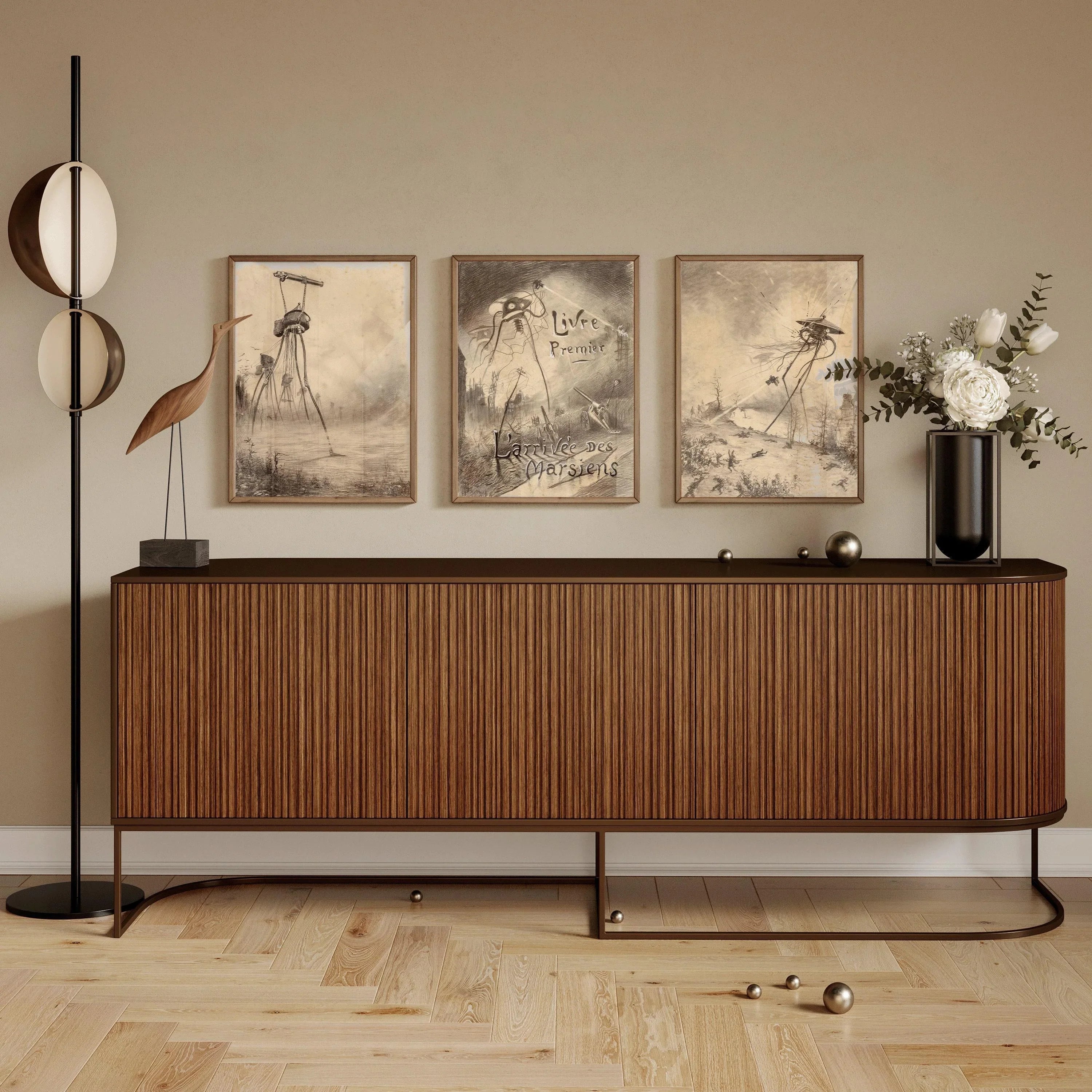 Guillermo Correa - War of the Worlds| Vintage Sci Fi Illustration Posters available framed - 9ArtPrints