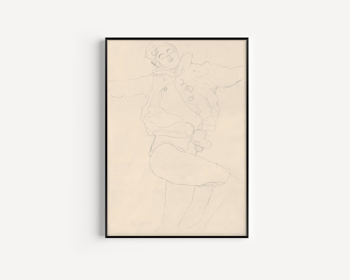 Gustav Klimt — Dancing Woman with Cape | Fine Art Print - 9ArtPrints