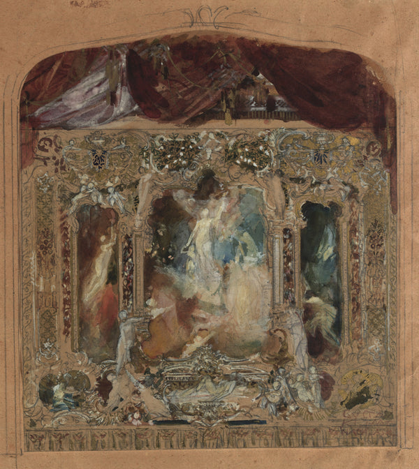 Gustav Klimt — Design for the Theatre Curtain in Reichenberg | Fine Art Print