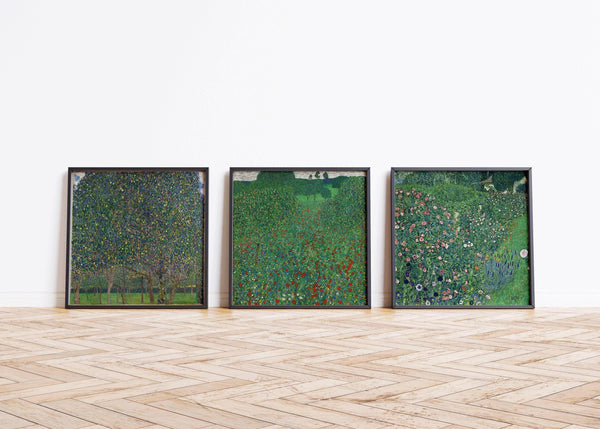 Gustav Klimt — Statement Trio | Italian Garden, Pear Tree & Flowering Garden | Art Print