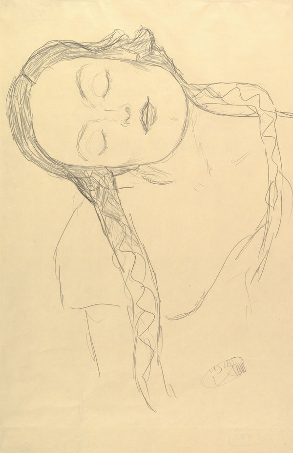 Gustav Klimt — Half-figure of a Young Woman | Fine Art Print