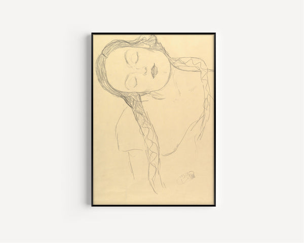 Gustav Klimt — Half-figure of a Young Woman | Fine Art Print