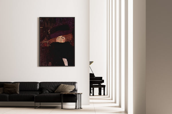 Gustav Klimt — Lady with Hat and Feather Boa (Dame mit Hut und Federboa) | Fine Art Print