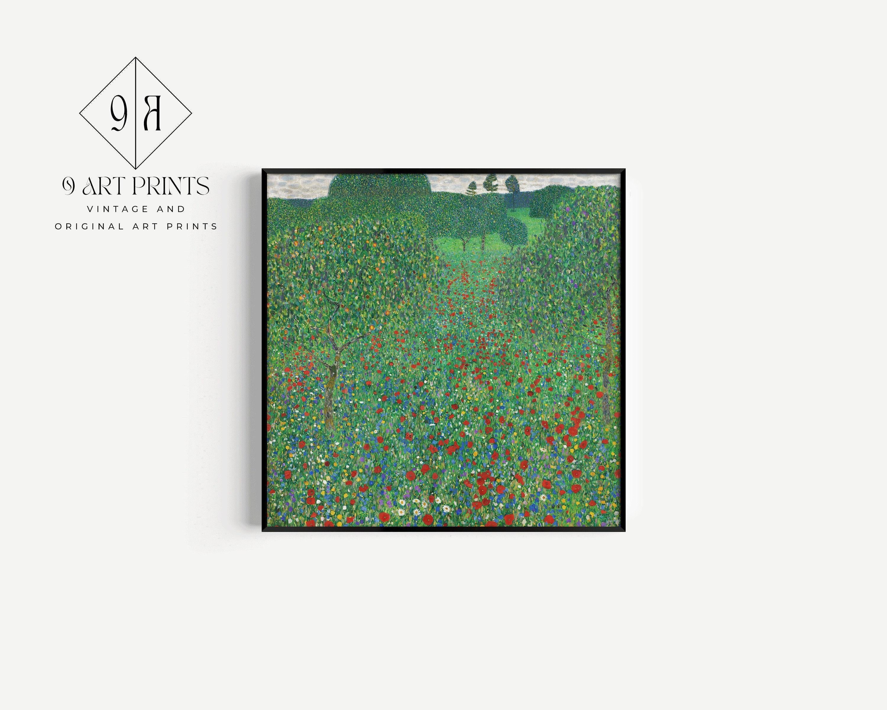 Gustav Klimt - Poppies | Famous Vintage Painting (available handframed or unframed) 1x1 - 9ArtPrints