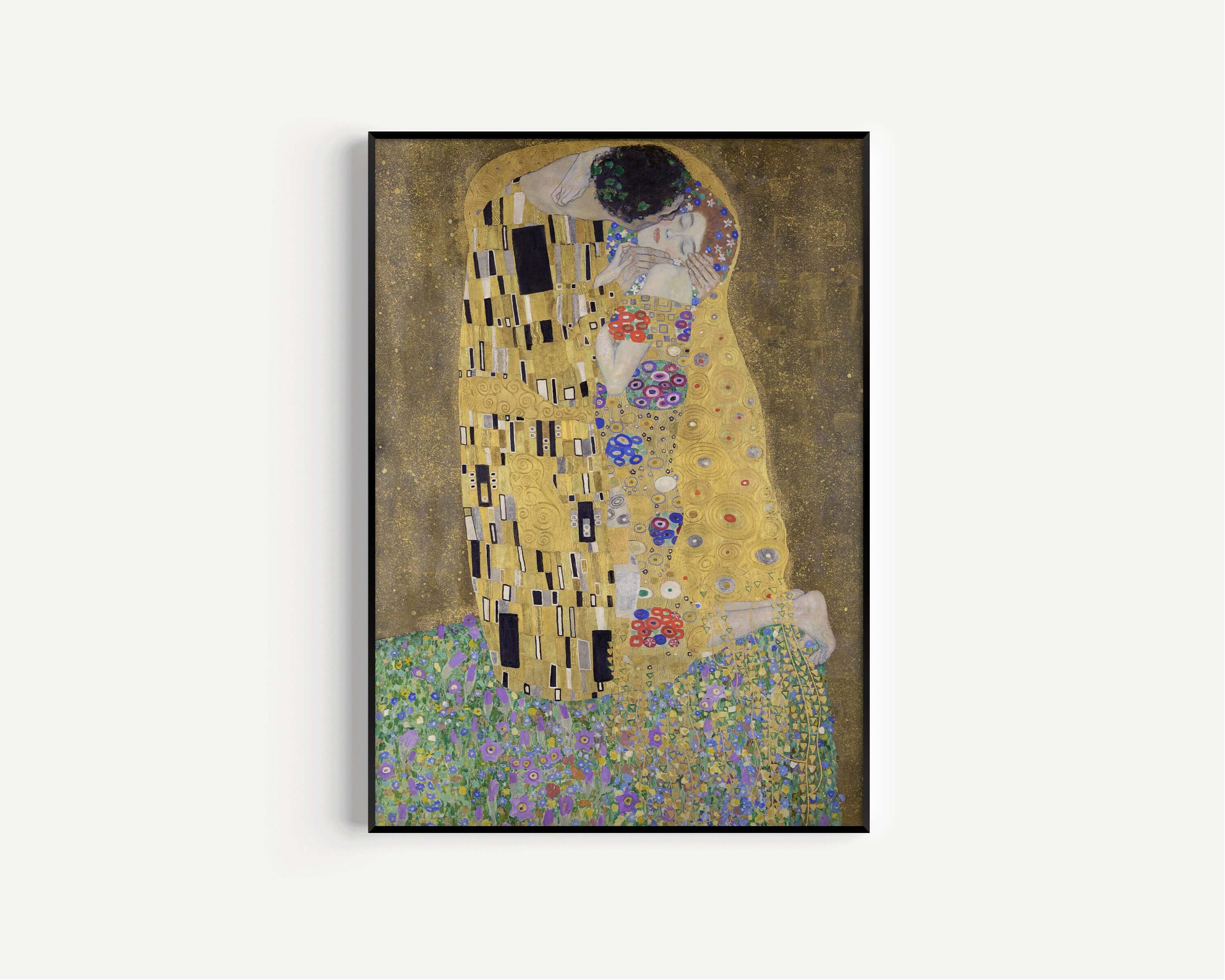 Gustav Klimt Set of 2 Prints - The Embrace and The Kiss | Iconic Art Famous Painting (available framed or unframed) - 9ArtPrints