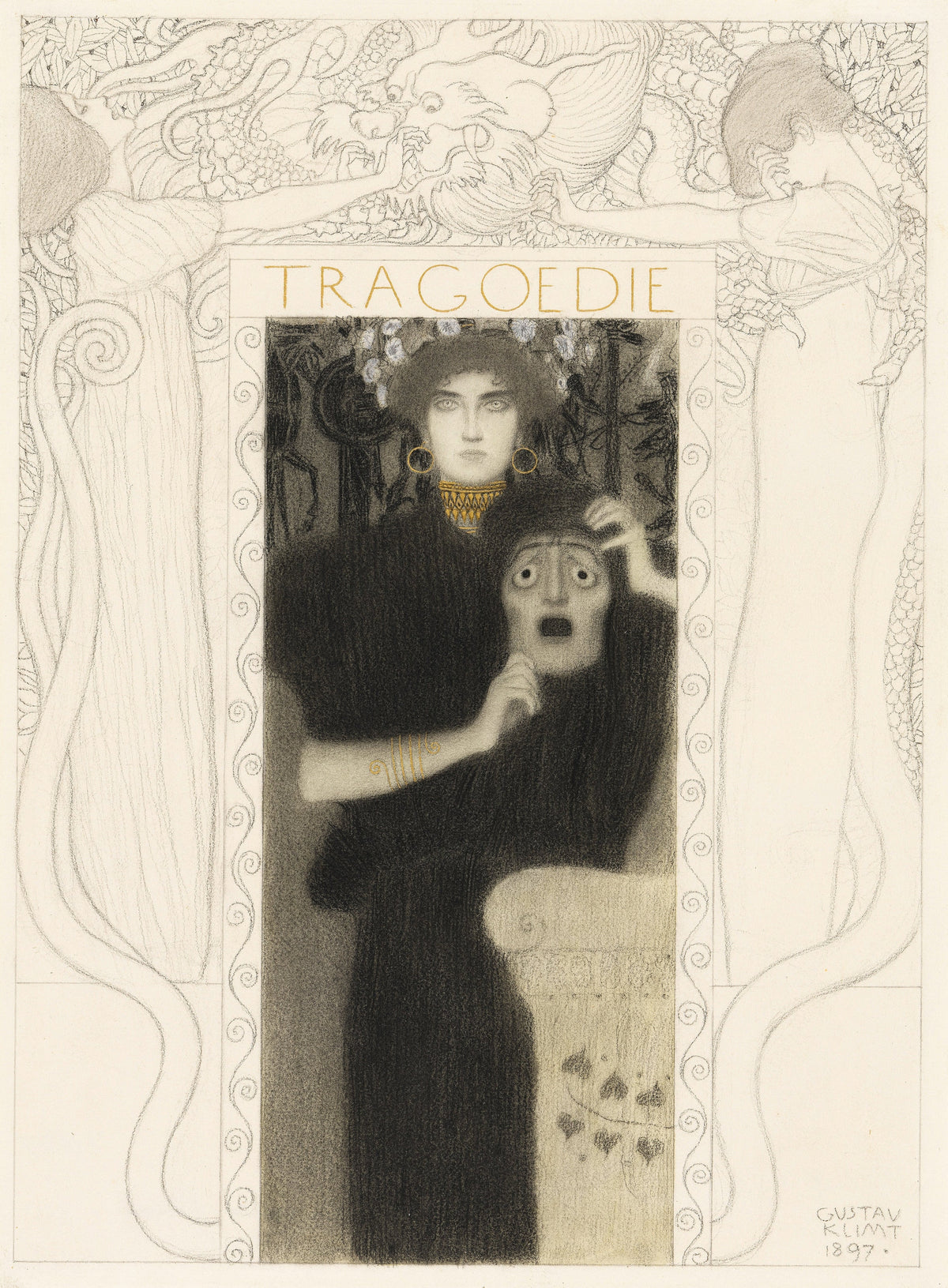 Gustav Klimt — Tragedy (Tragödie) | Fine Art Print - 9ArtPrints