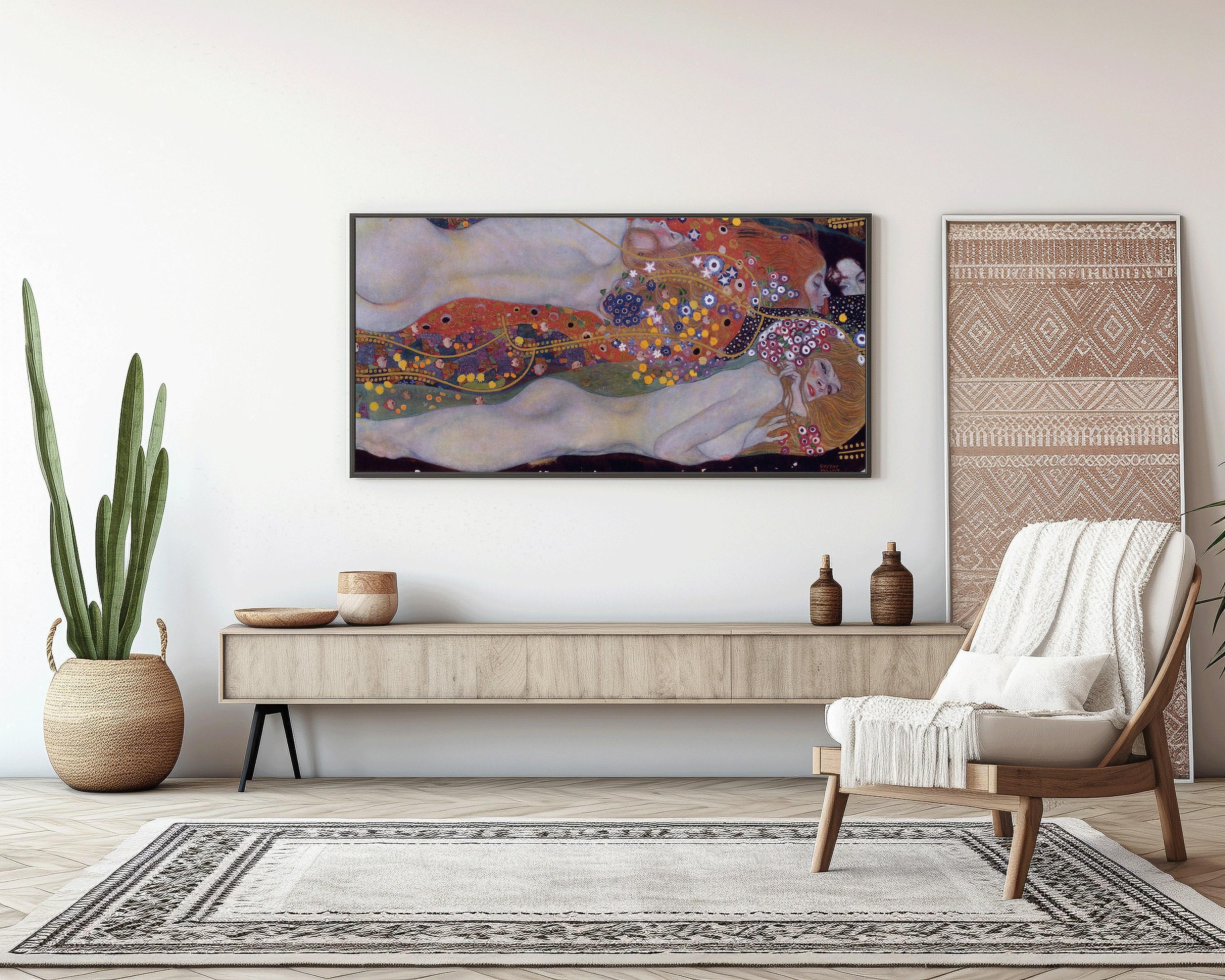Gustav Klimt - Water Serpents II | Vintage Wide Panoramic Art (available handframed or unframed) 2x1 - 9ArtPrints