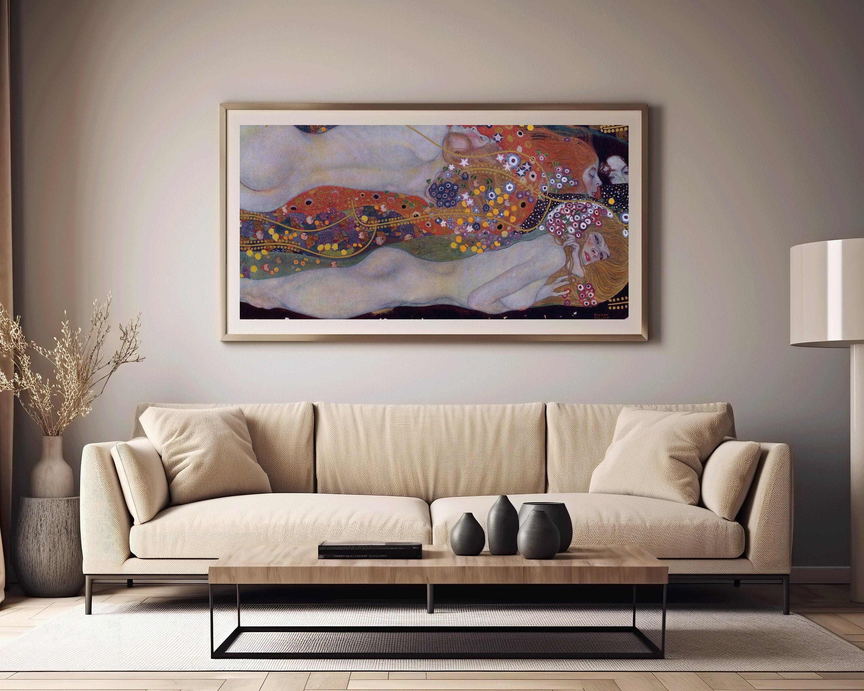 Gustav Klimt - Water Serpents II | Vintage Wide Panoramic Art (available handframed or unframed) 2x1 - 9ArtPrints