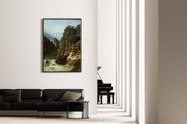 Gustave Doré — Alpine Landscape with Beck | Fine Art Print