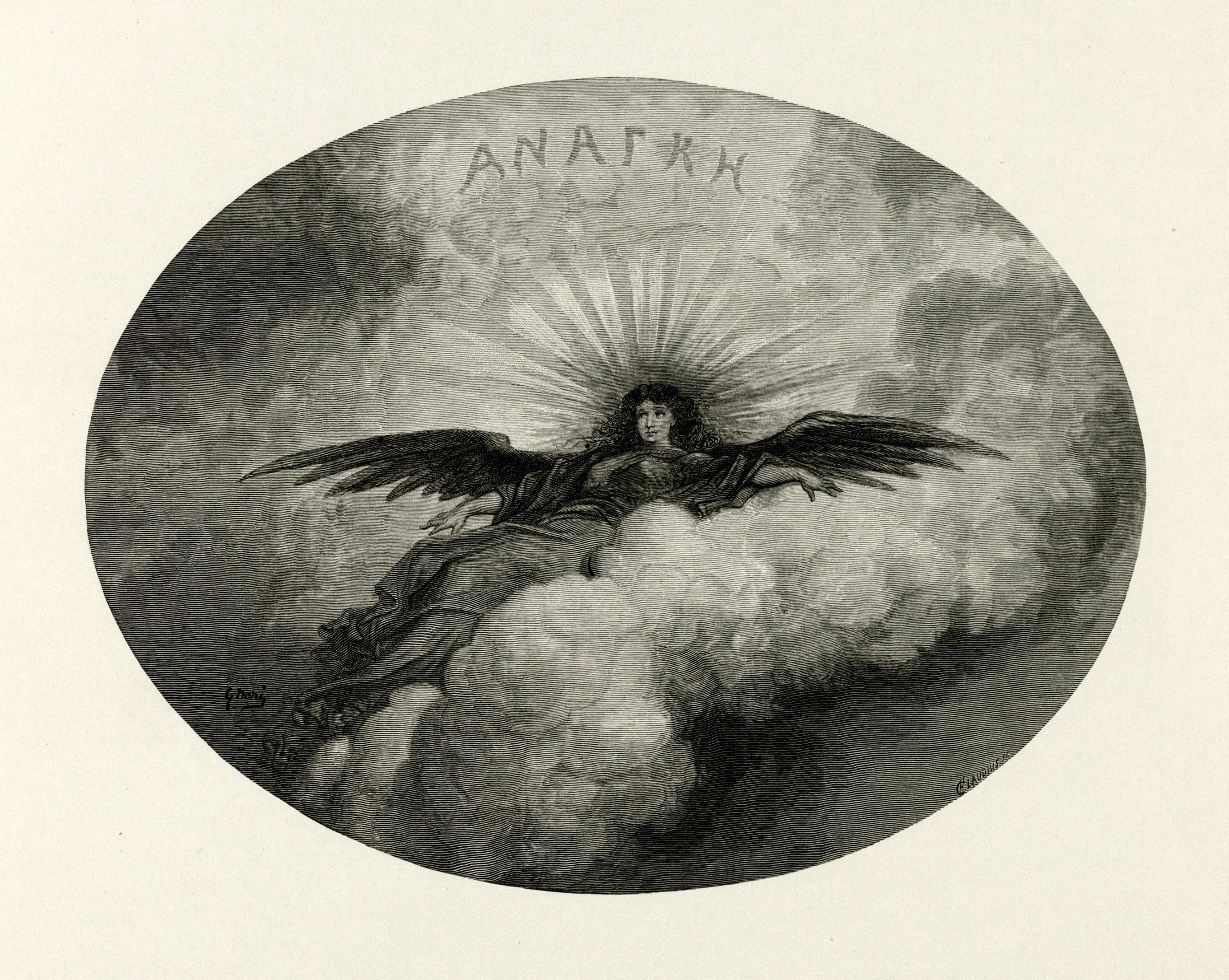 Gustave Doré — Anagke (title vignette) | Gothic Illustration Print - 9ArtPrints