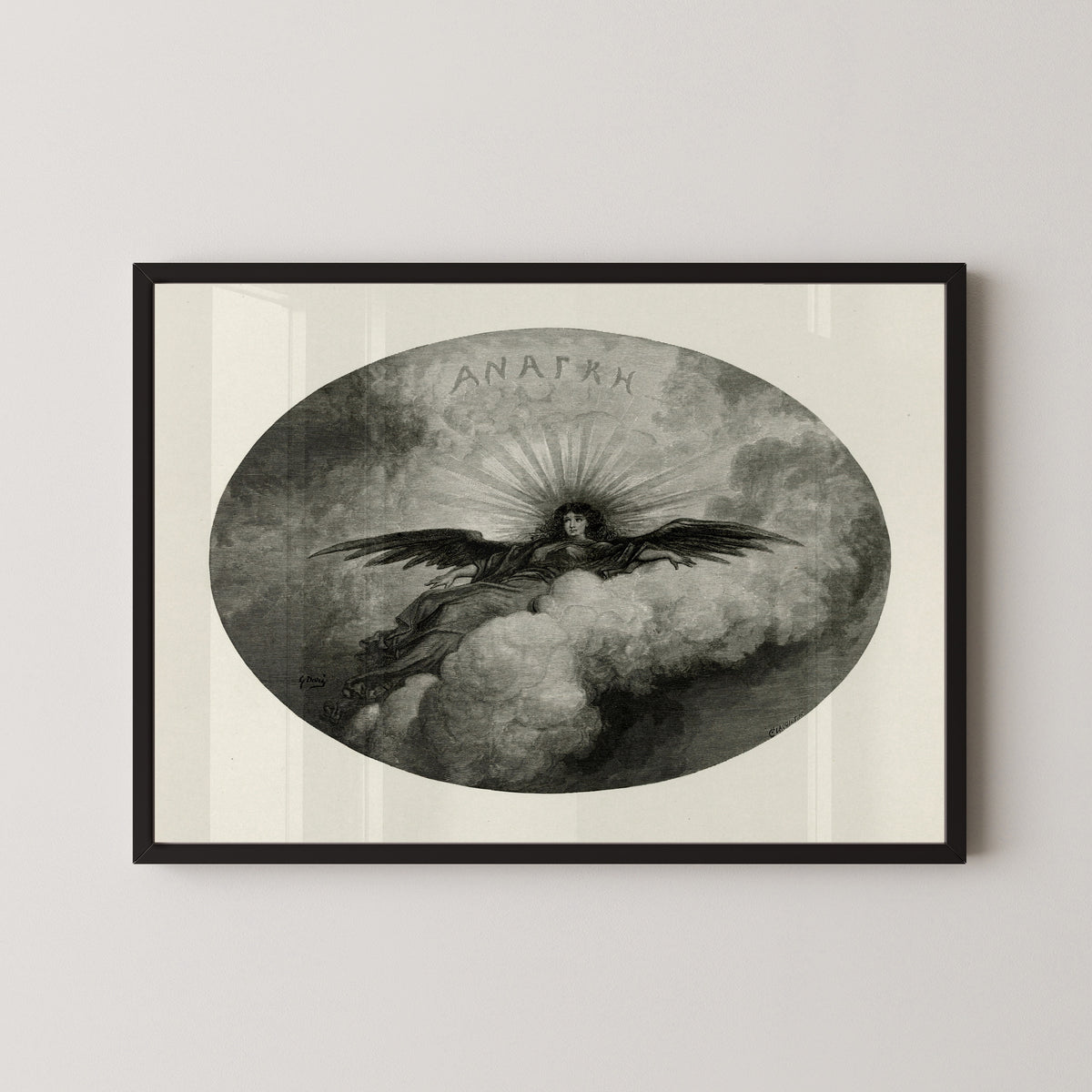Gustave Doré — Anagke (title vignette) | Gothic Illustration Print - 9ArtPrints