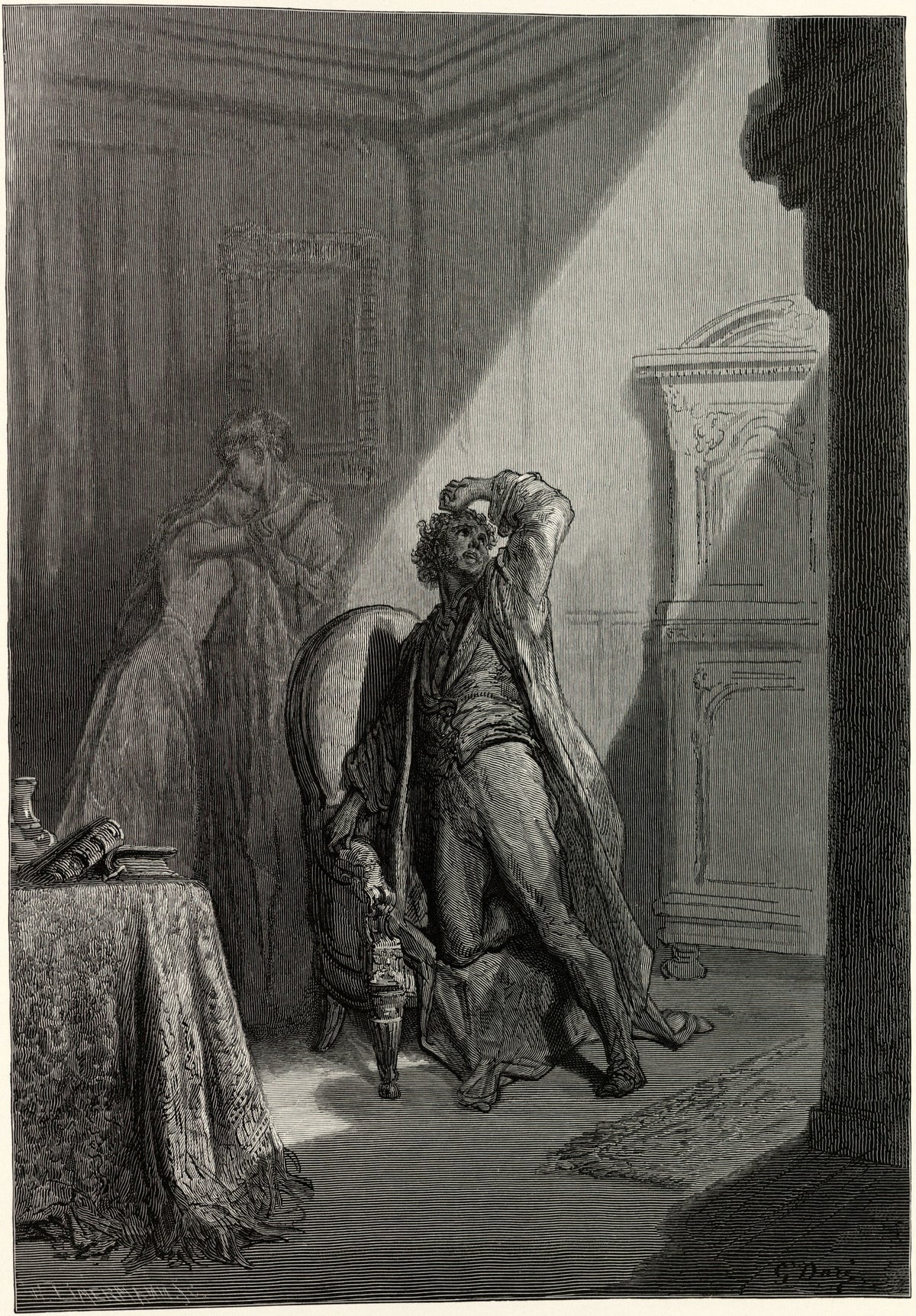 Gustave Doré — Be that word our sign of parting, bird or fiend! | Gothic Illustration Print - 9ArtPrints