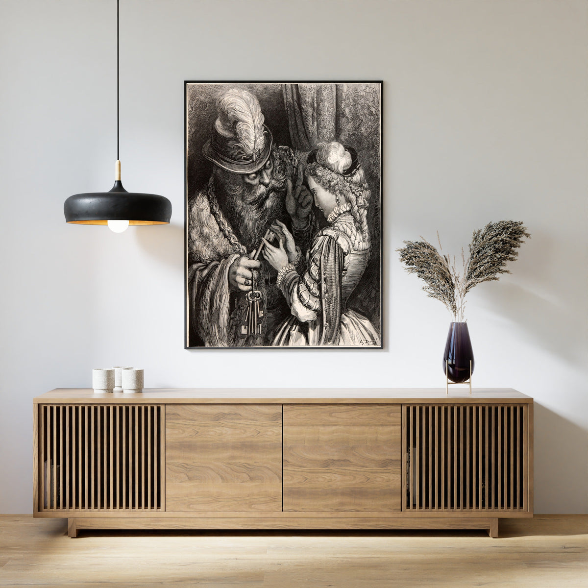 Gustave Doré — Bluebeard: The Keys | Fairy Tale Illustration Print - 9ArtPrints