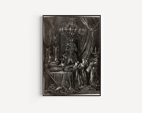 Gustave Doré — Bluebeard: The Wife Shows Her Friends the Treasures | Fairy Tale Illustration Print
