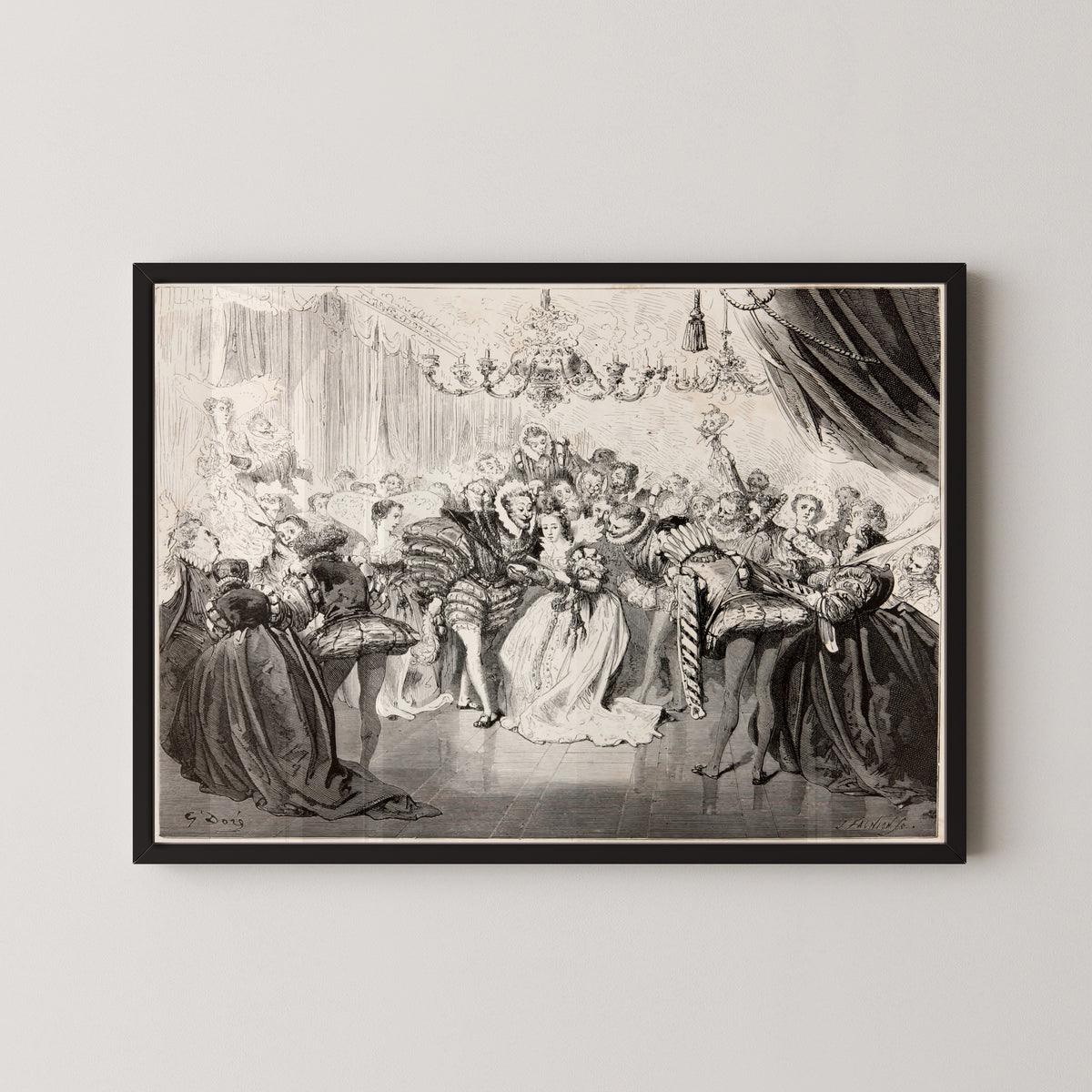Gustave Doré — Cinderella: The Ball | Fairy Tale Illustration Print - 9ArtPrints