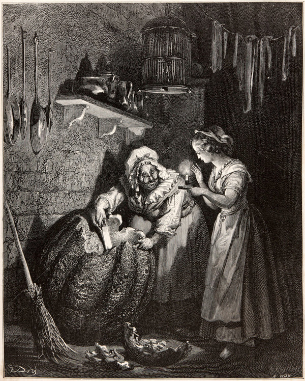 Gustave Doré — Cinderella: The Fairy Godmother | Fairy Tale Illustration Print