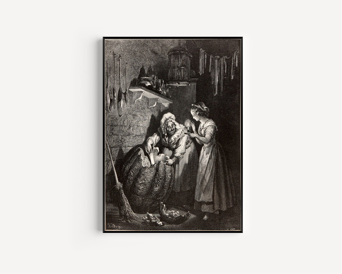 Gustave Doré — Cinderella: The Fairy Godmother | Fairy Tale Illustration Print - 9ArtPrints