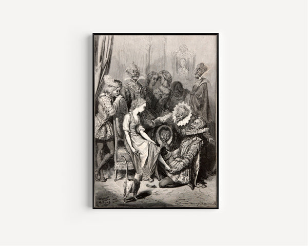 Gustave Doré — Cinderella: The Glass Slipper | Fairy Tale Illustration Print