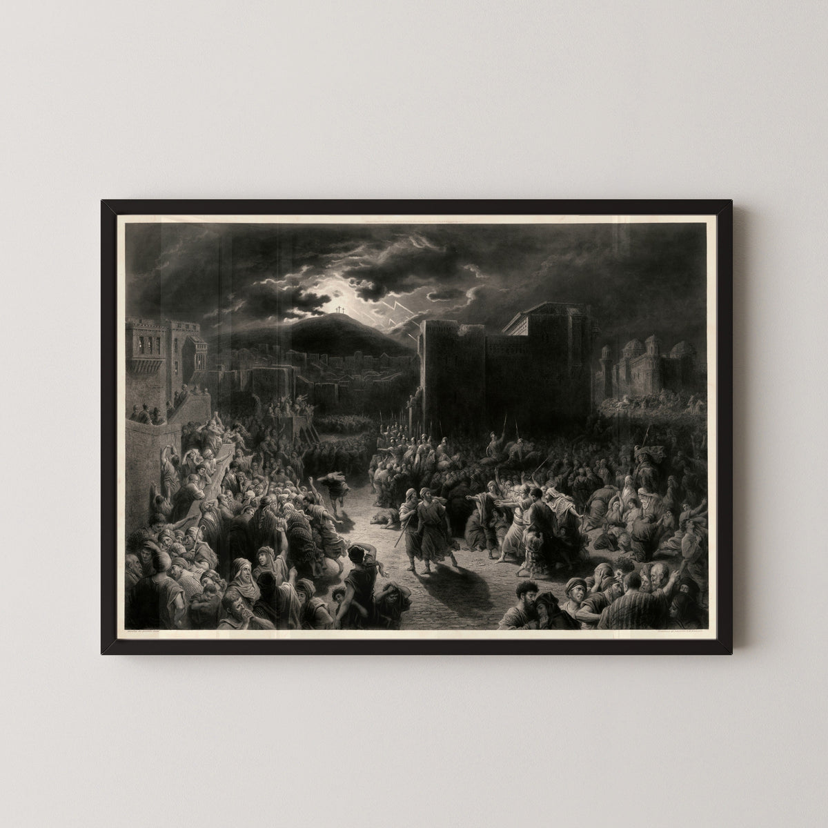 Gustave Doré — Crucifixion Scene in a Storm-lit Town | Fine Art Print - 9ArtPrints